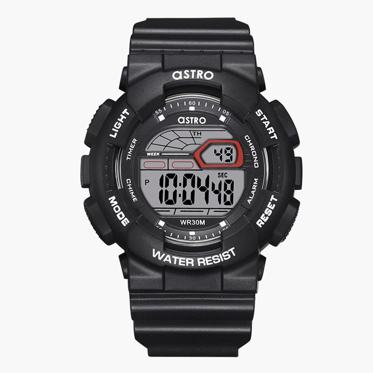 ساعة رقمية من استرو للاطفال بسوار بولي يوريثين مع لون اسود - A22911-PPBB-boys-accessories-watches-image-1