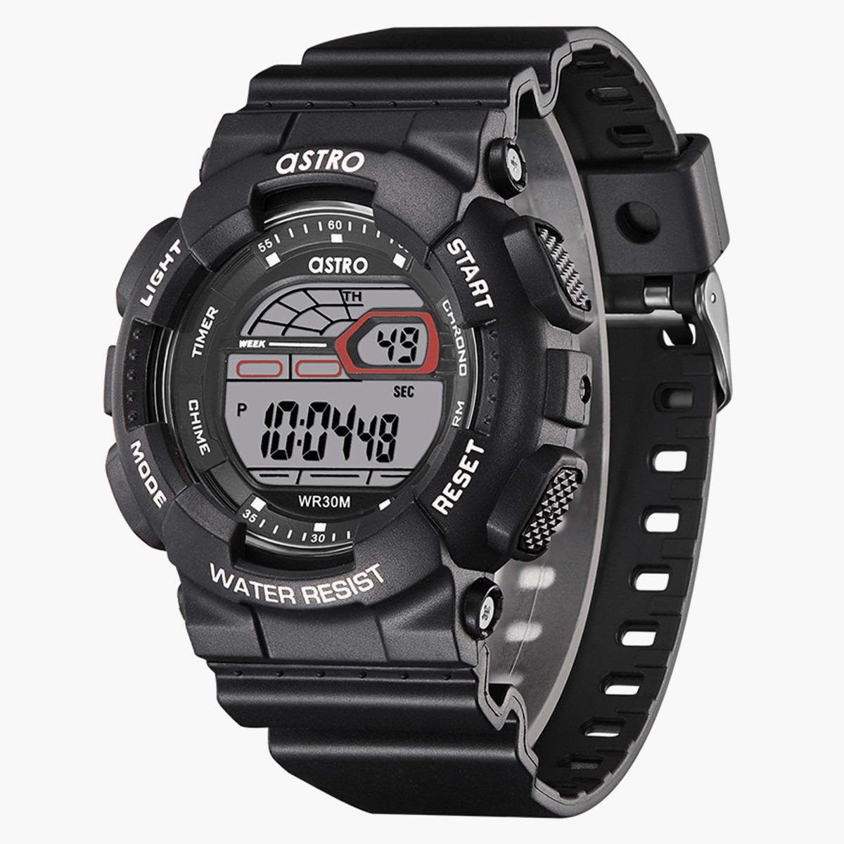 ساعة رقمية من استرو للاطفال بسوار بولي يوريثين مع لون اسود - A22911-PPBB-boys-accessories-watches-image-3