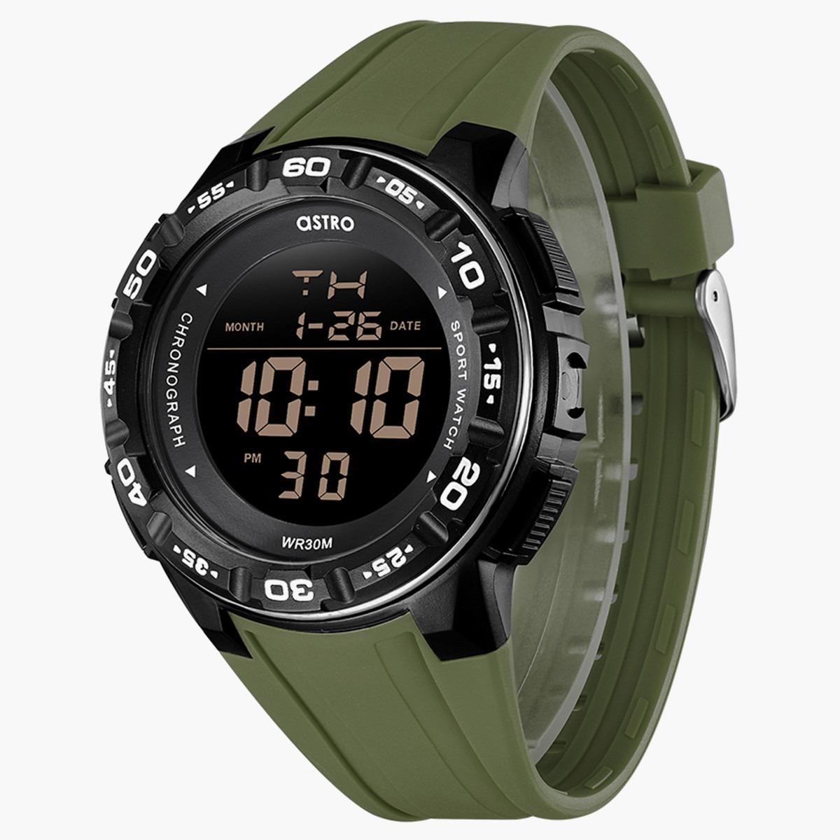 ساعة رقمية من استرو للاطفال بسوار بولي يوريثين مع لون اخضر - A22912-PPHB-boys-accessories-watches-image-3