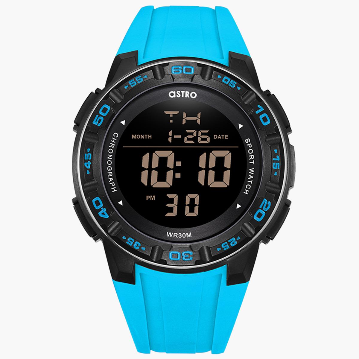 ساعة رقمية من استرو للاطفال بسوار بولي يوريثين مع لون ازرق - A22912-PPLB-boys-accessories-watches-image-1