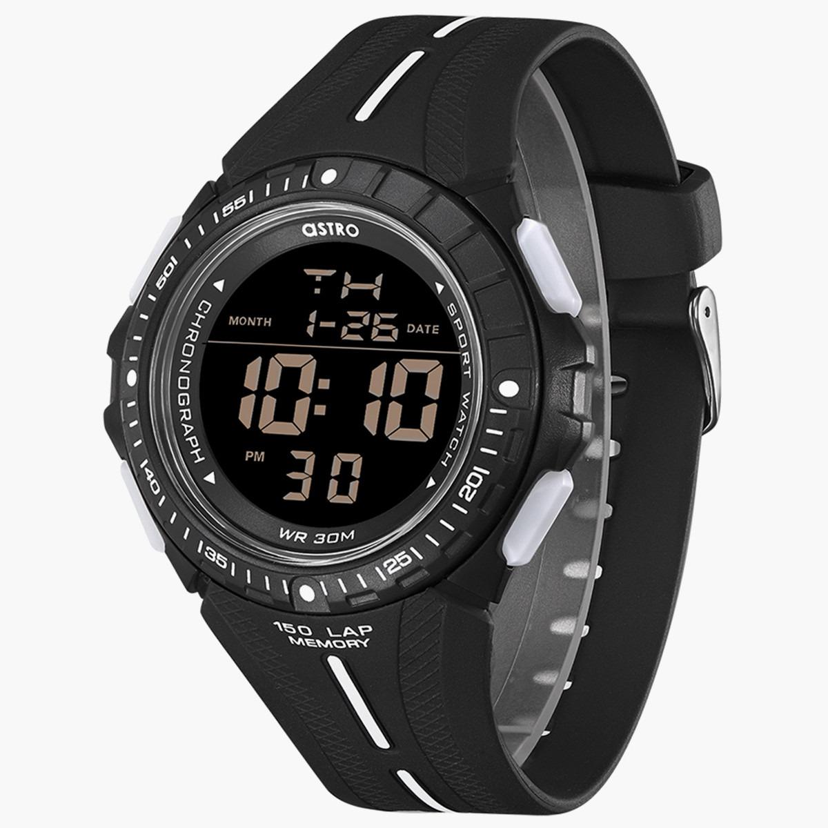 ساعة رقمية من استرو للاطفال بسوار بولي يوريثين مع لون اسود - A22913-PPBB-boys-accessories-watches-image-3