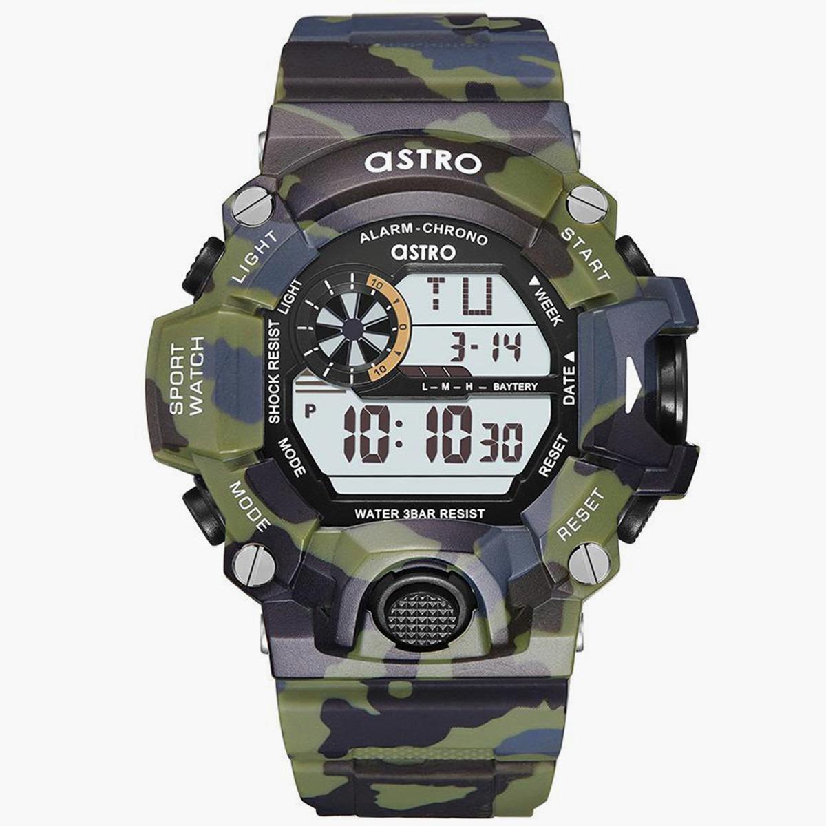 ساعة رقمية مموهة من استرو للاطفال بسوار بولي يوريثين مع لون اخضر - A22914-PPHB-boys-accessories-watches-image-1