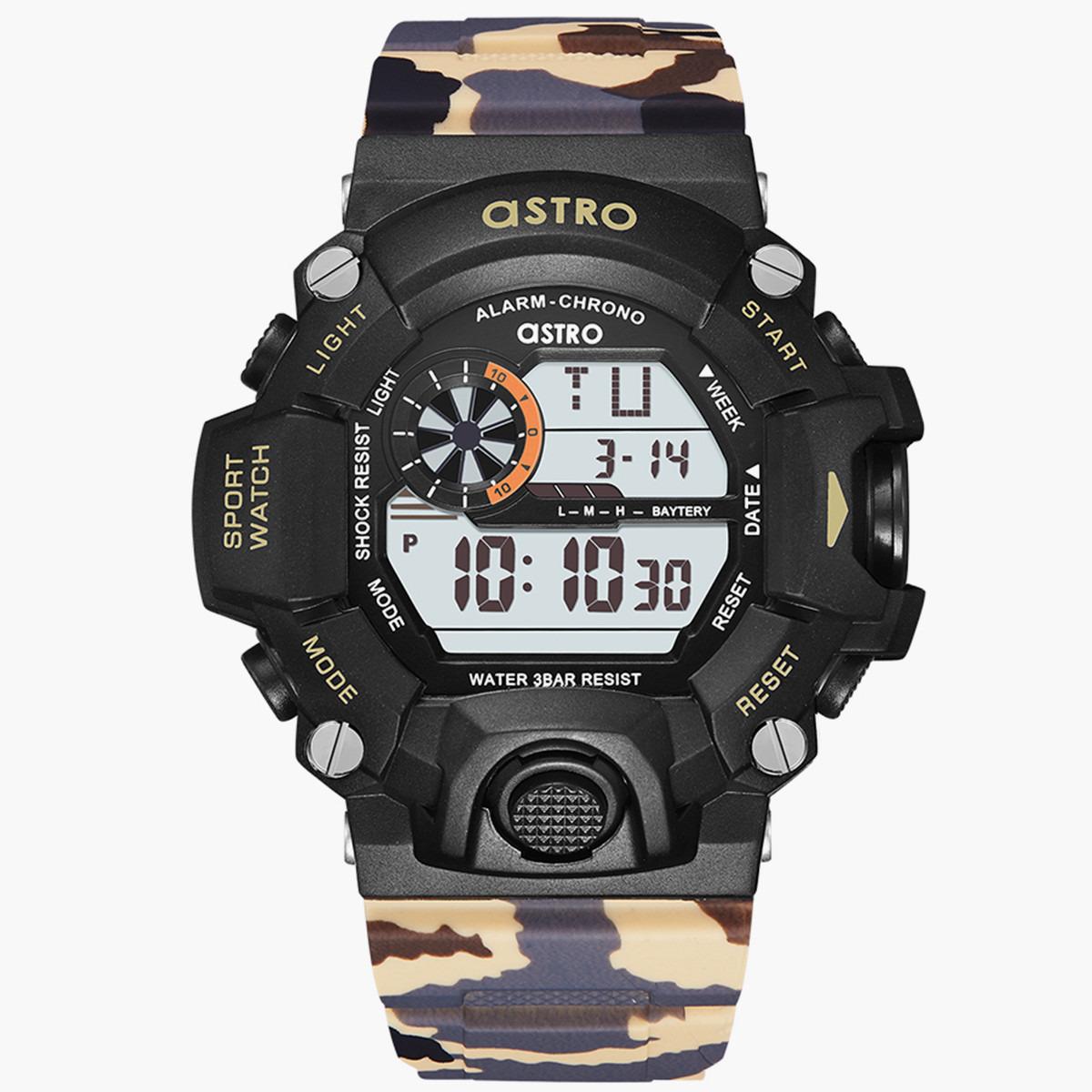 ساعة رقمية مموهة من استرو للاطفال بسوار بولي يوريثين مع لون كاكي - A22914-PPCB-boys-accessories-watches-image-1