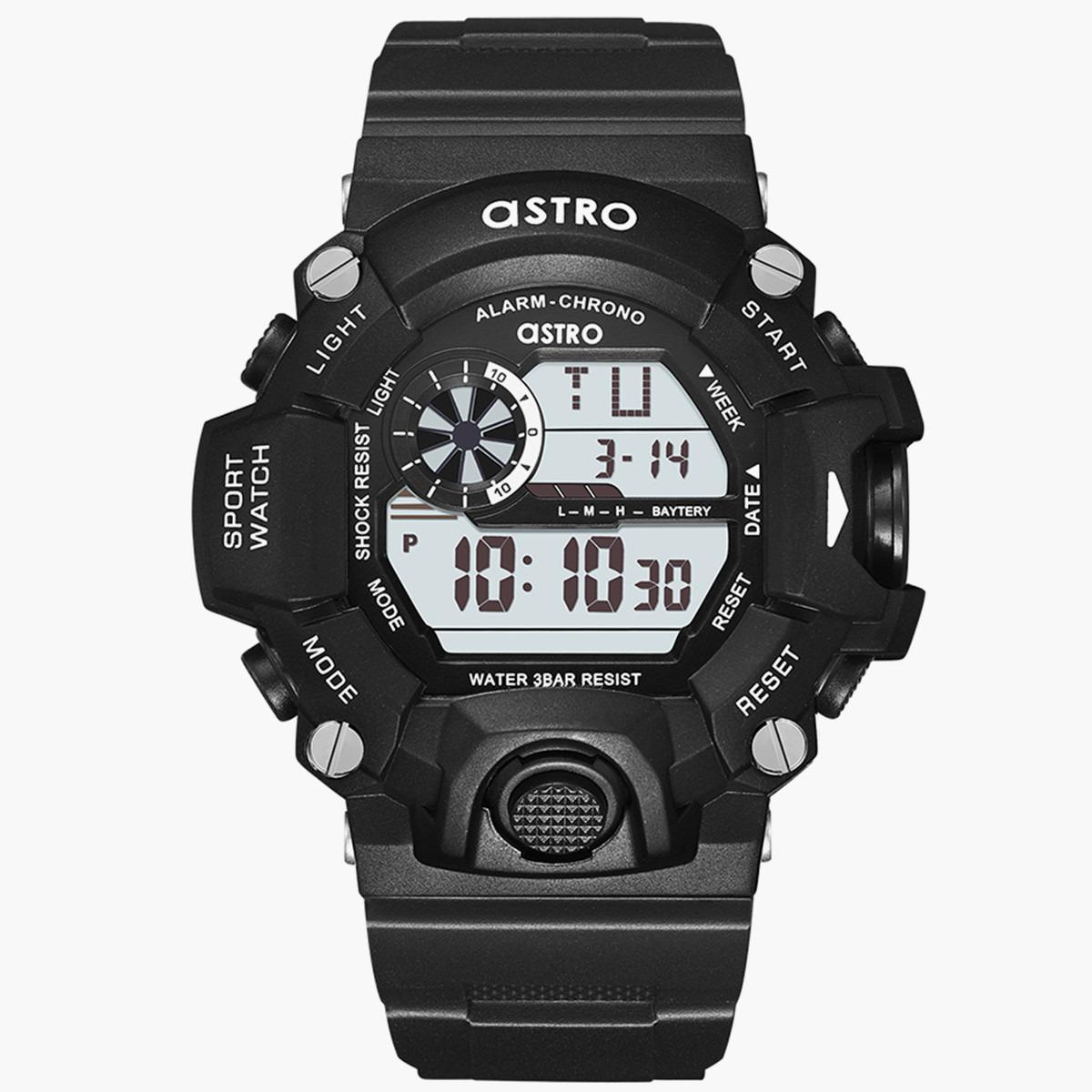ساعة رقمية من استرو للاطفال بسوار بولي يوريثين مع لون اسود - A22914-PPBB-boys-accessories-watches-image-1