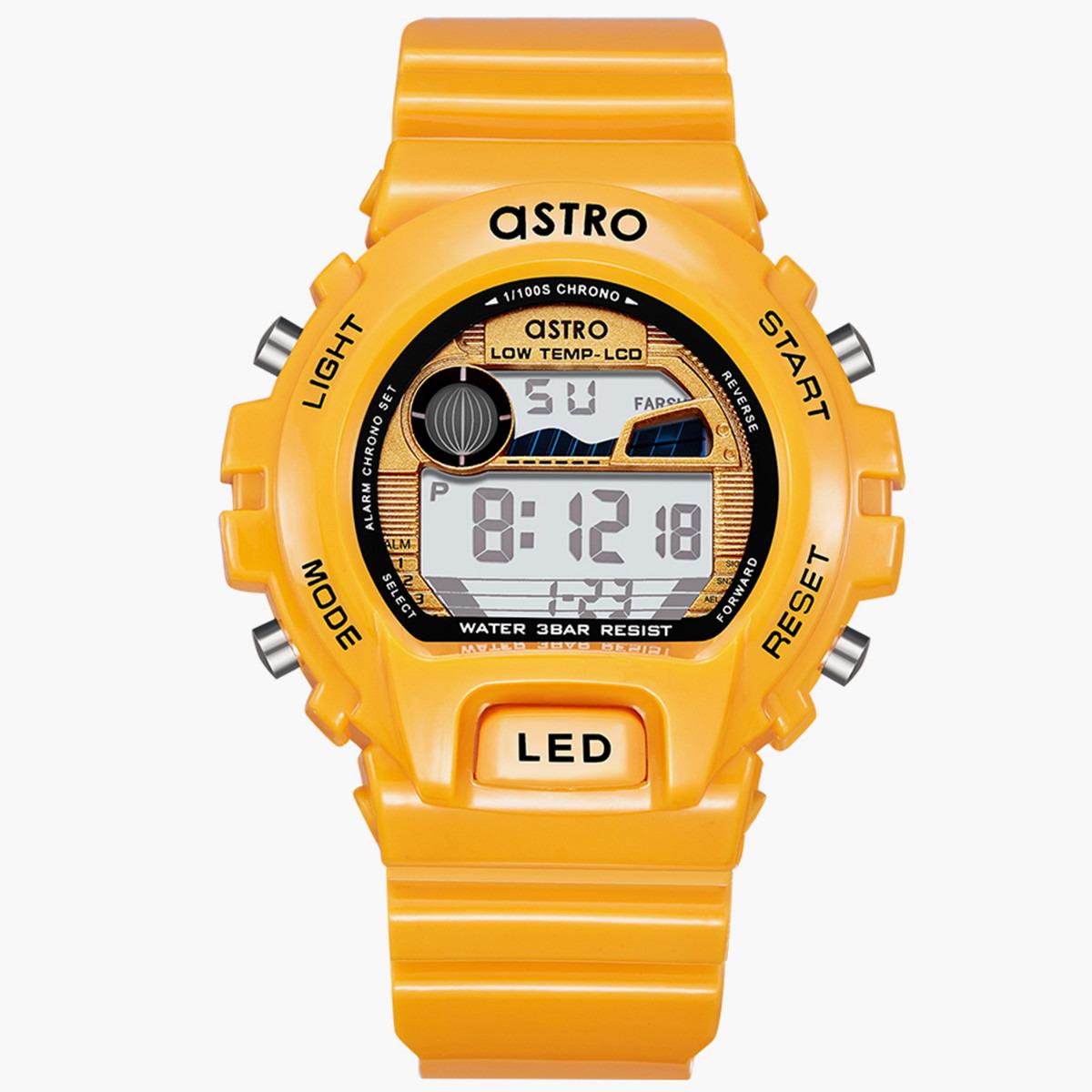 ساعة رقمية من استرو للاطفال بسوار بولي يوريثين مع لون برتقالي - A22915-PPYY-boys-accessories-watches-image-1