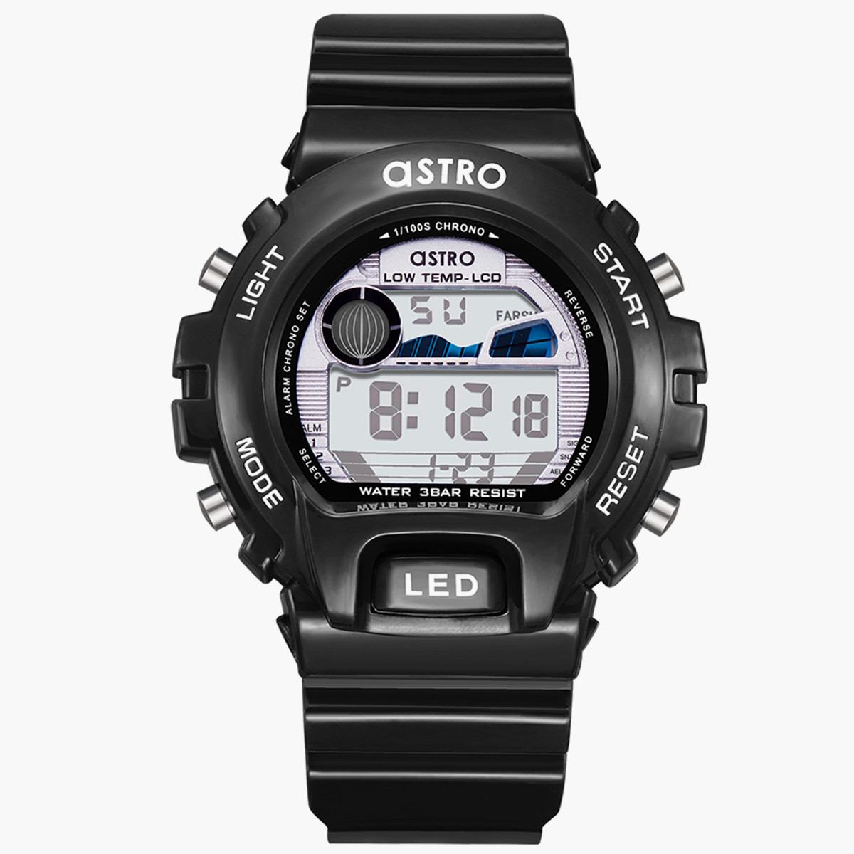 ساعة رقمية من استرو للاطفال بسوار بولي يوريثين مع لون اسود - A22915-PPBB-boys-accessories-watches-image-1