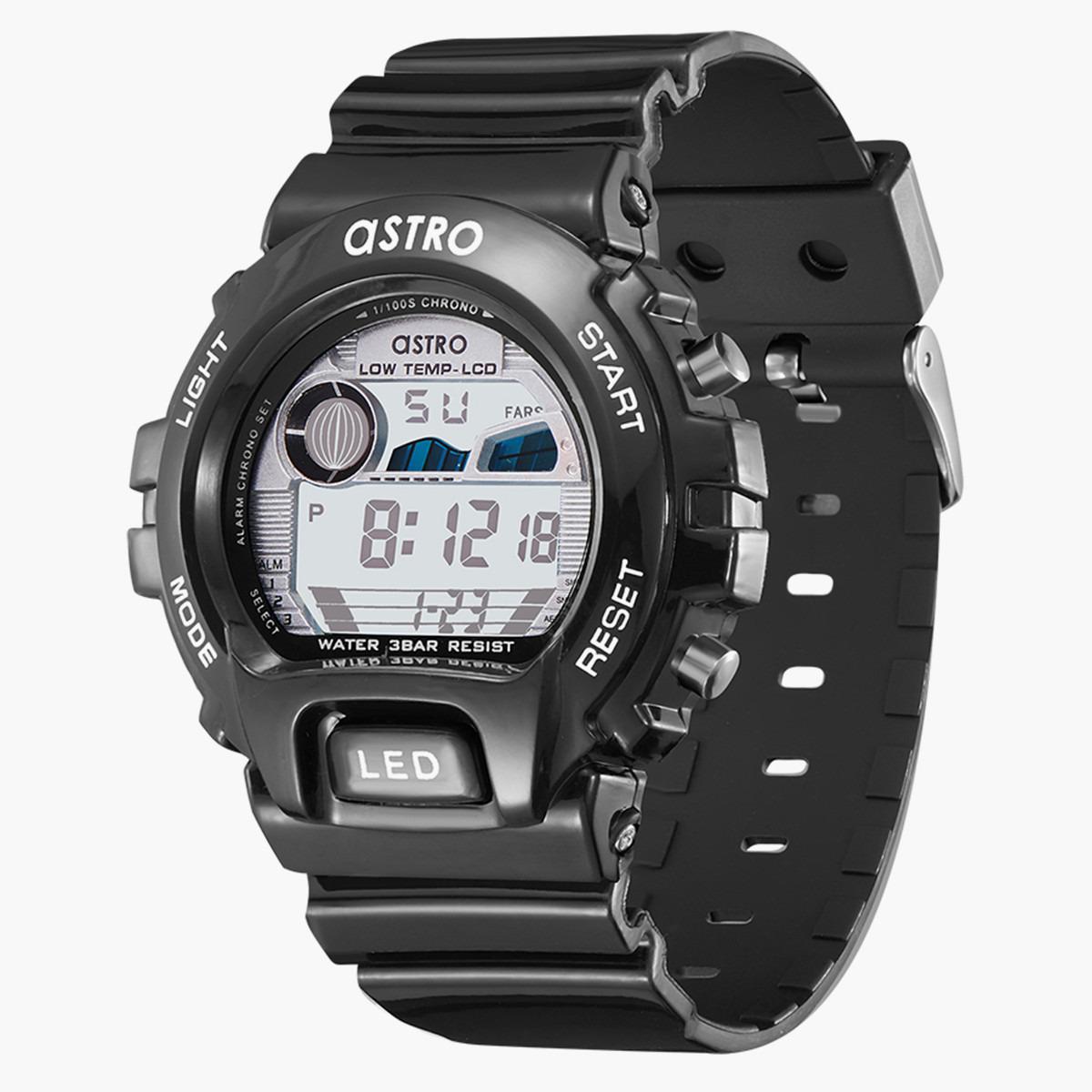 ساعة رقمية من استرو للاطفال بسوار بولي يوريثين مع لون اسود - A22915-PPBB-boys-accessories-watches-image-3