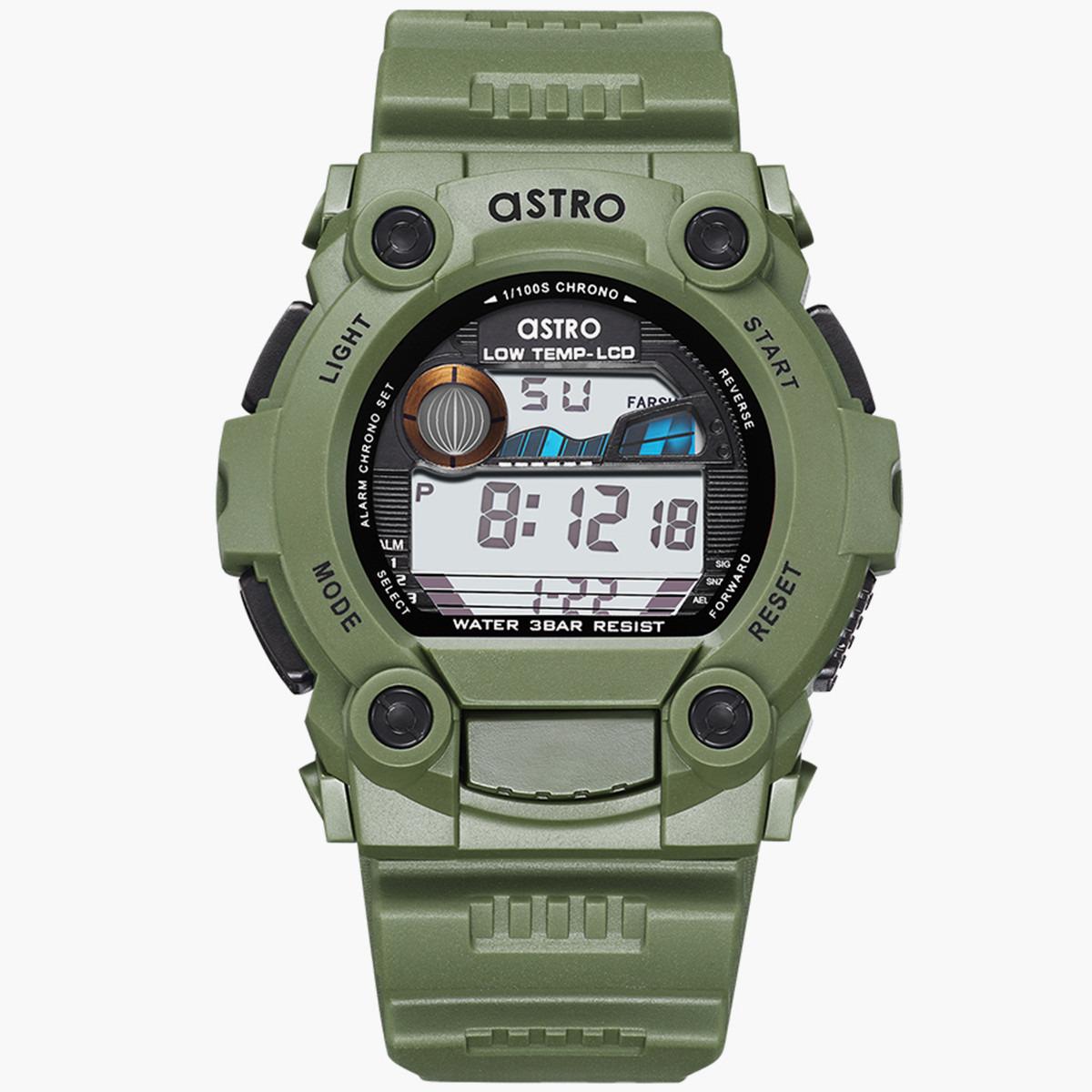 ساعة رقمية من استرو للاطفال بسوار بولي يوريثين مع لون اخضر - A22916-PPHB-boys-accessories-watches-image-1