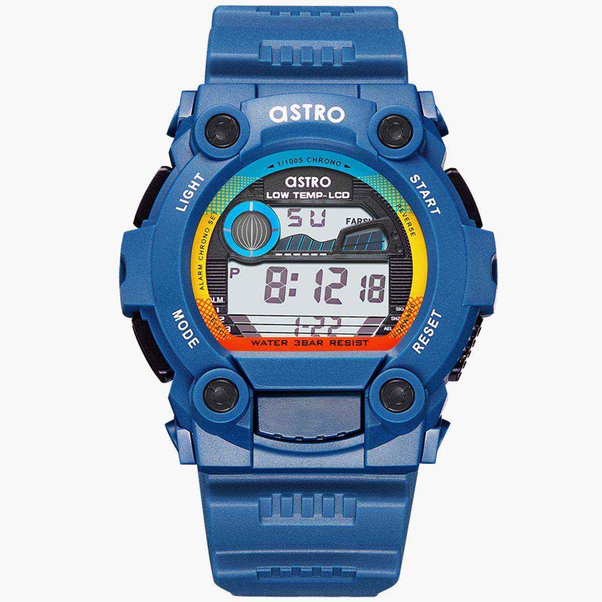 ساعة رقمية من استرو للاطفال بسوار بولي يوريثين مع لون ازرق - A22916-PPLB-boys-accessories-watches-image-1