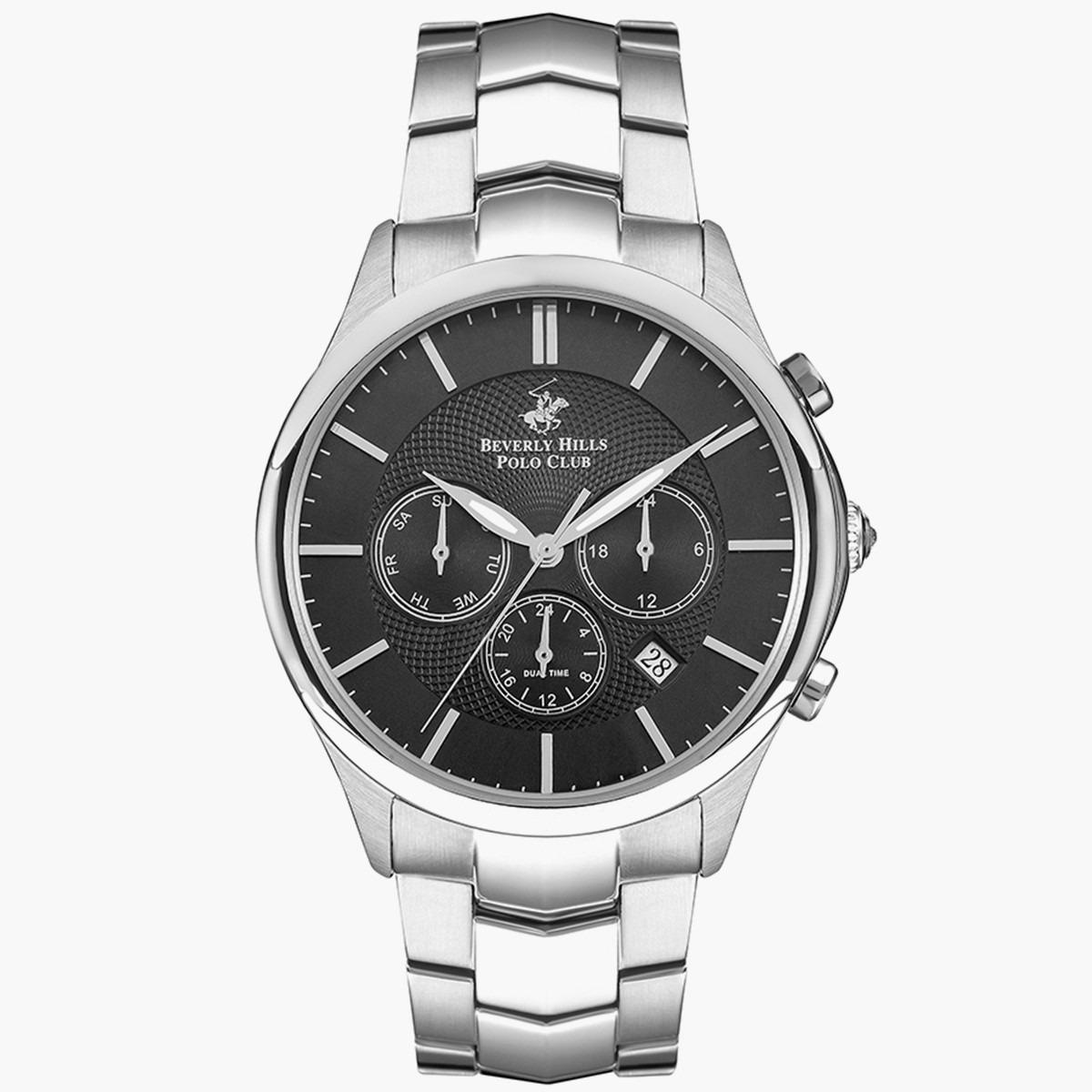 ساعة بيفرلي هيلز بولو كلوب من كرونوغراف للرجال بسوار معدني فضي - BP3232X.350-men-watchesandjewellery-watches-image-1
