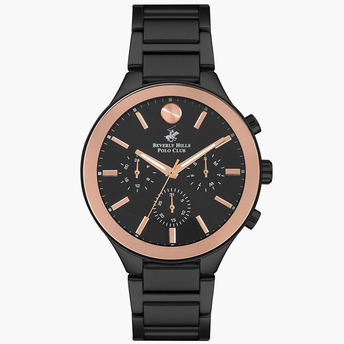 ساعة بيفرلي هيلز بولو كلوب من كرونوغراف للرجال بسوار معدني اسود - BP3234X.850-men-watchesandjewellery-watches-image-1