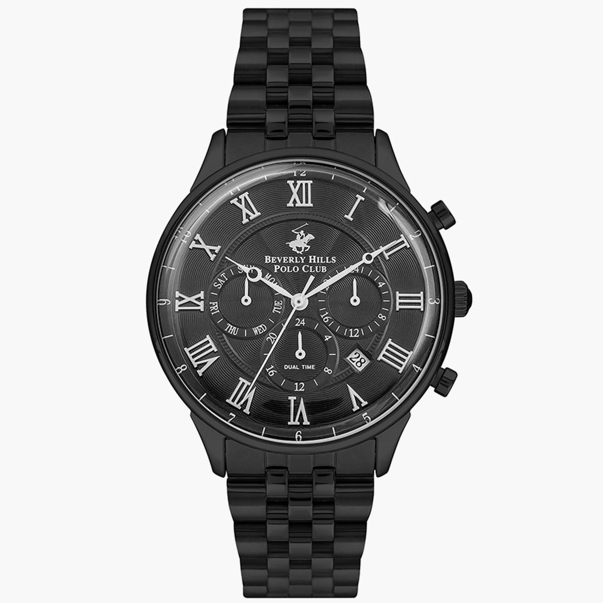 ساعة بيفرلي هيلز بولو كلوب من كرونوغراف للرجال بسوار معدني اسود - BP3237X.650-men-watchesandjewellery-watches-image-1