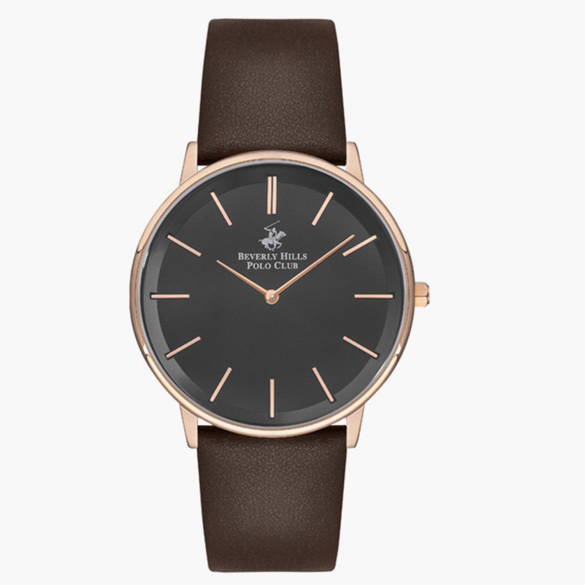 ساعة بيفرلي هيلز بولو كلوب من أنالوج للرجال بسوار جلدي بني غامق - BP3245X.452-men-watchesandjewellery-watches-image-1