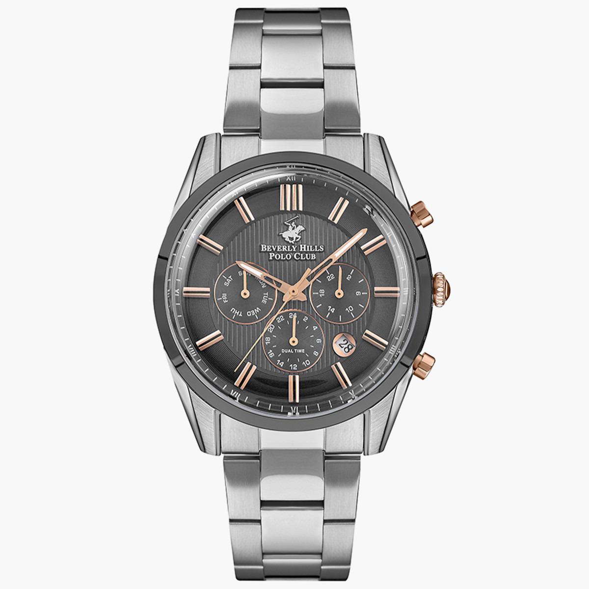 ساعة بيفرلي هيلز بولو كلوب من كرونوغراف للرجال بسوار معدني فضي - BP3262X.360-men-watchesandjewellery-watches-image-1