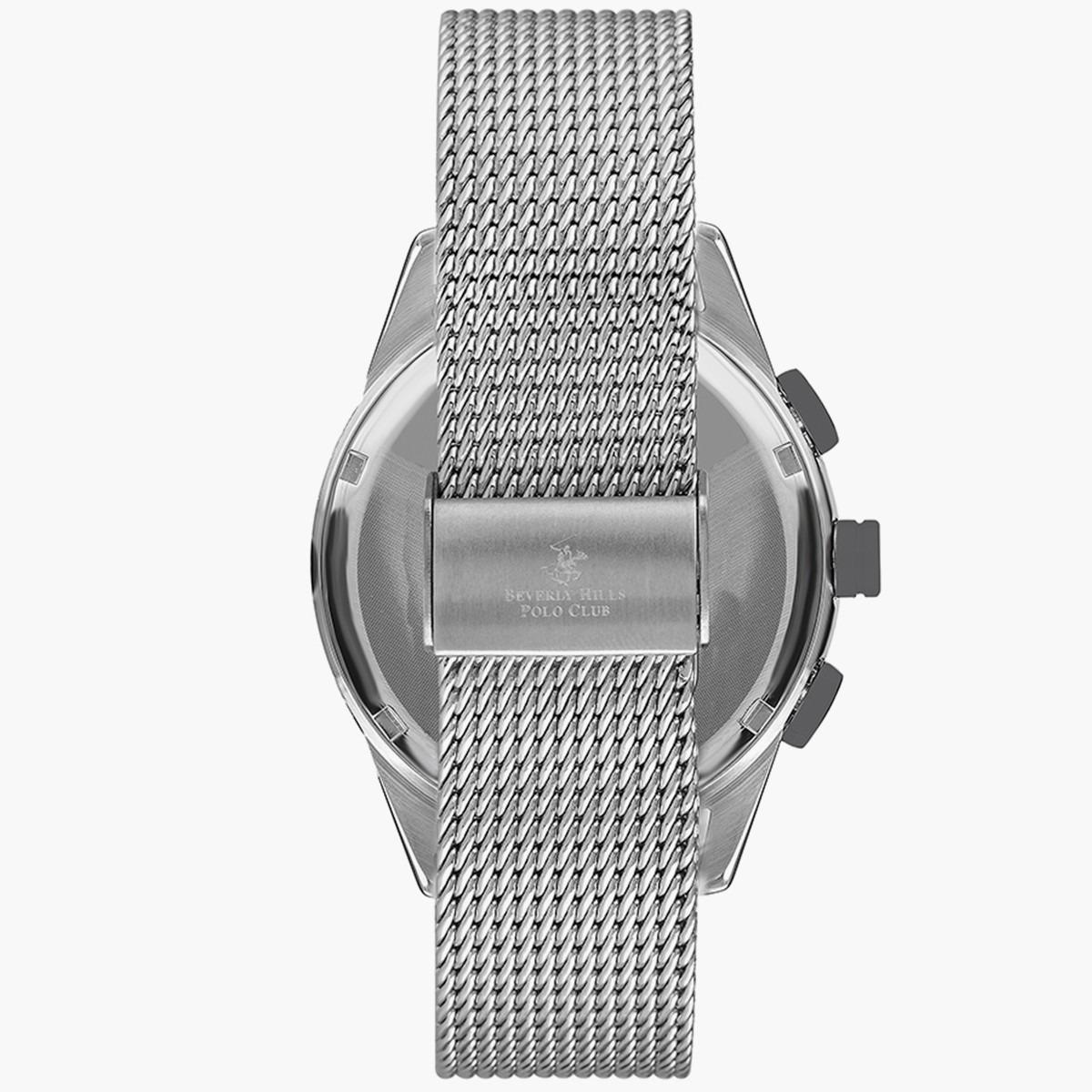 ساعة بيفرلي هيلز بولو كلوب من كرونوغراف للرجال بسوار شبكي فضي - BP3263X.050-men-watchesandjewellery-watches-image-3