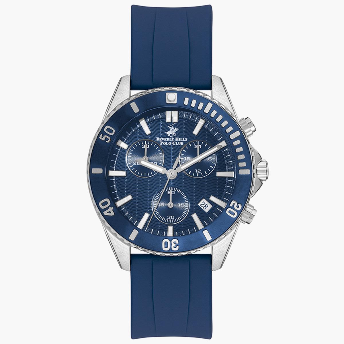 ساعة بيفرلي هيلز بولو كلوب من كرونوغراف بسوار سيليكون ازرق للرجال - BP3277X.399-men-watchesandjewellery-watches-image-1