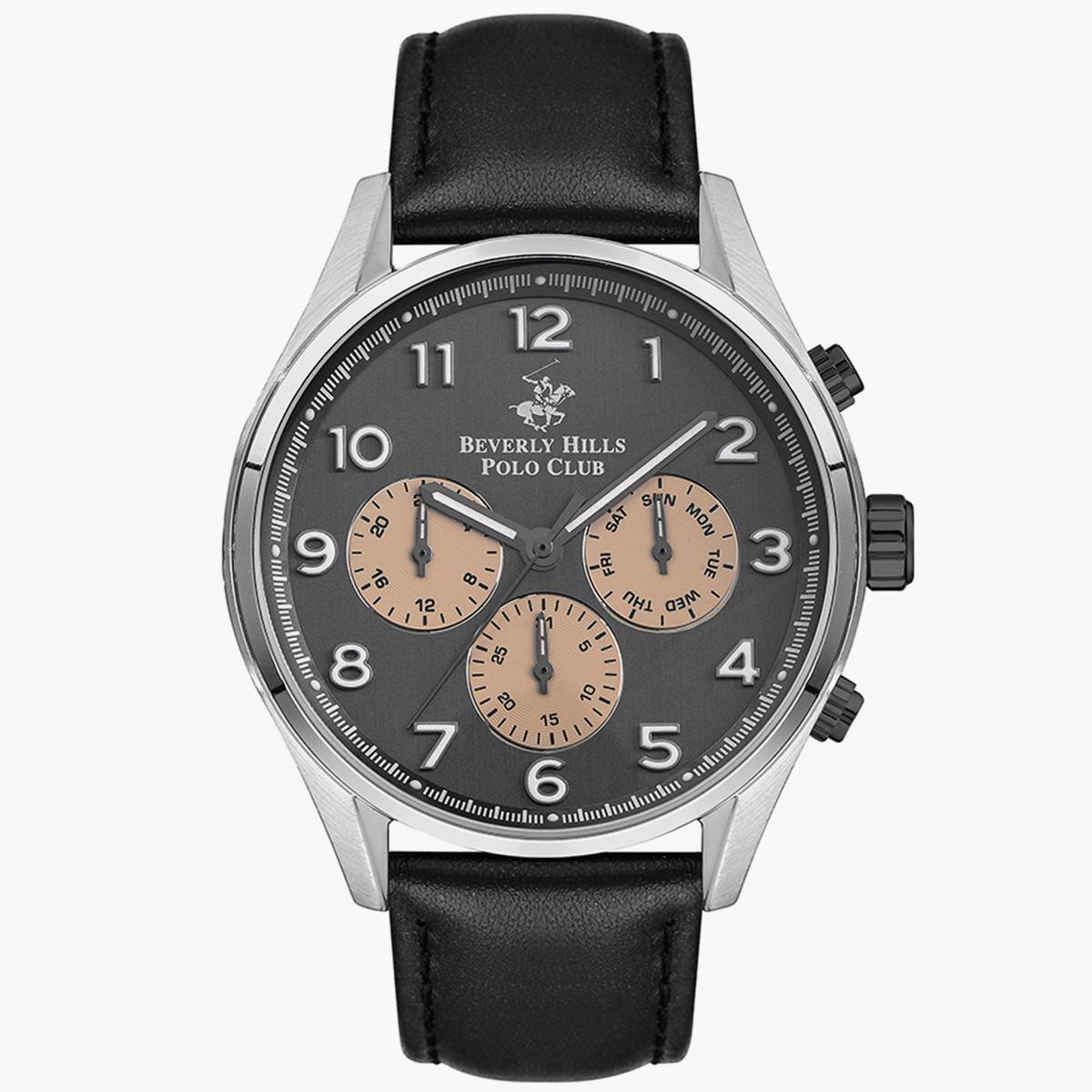 ساعة بيفرلي هيلز بولو كلوب من كرونوغراف بسوار جلدي اسود للرجال - BP3282X.351-men-watchesandjewellery-watches-image-1