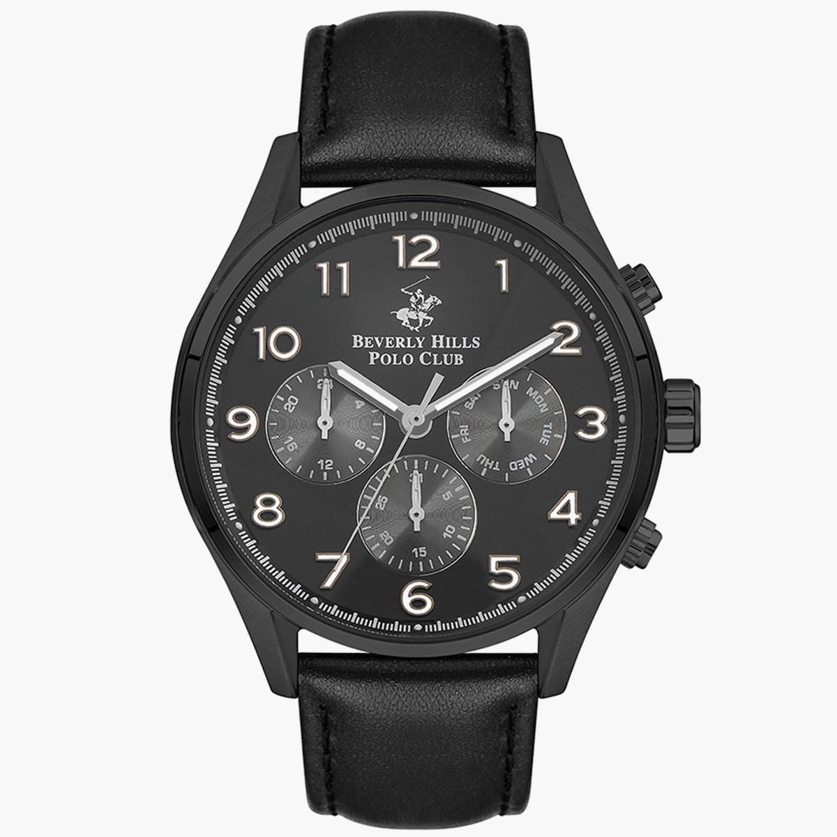ساعة بيفرلي هيلز بولو كلوب من كرونوغراف بسوار جلدي اسود للرجال - BP3282X.651-men-watchesandjewellery-watches-image-1