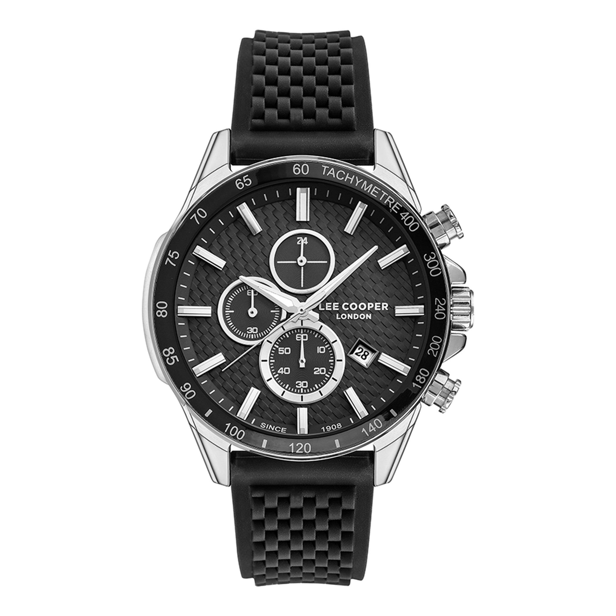  LC07341.361-ساعة كرونوغراف من لي كوبر بمينا أسود للرجال -men-watchesandjewellery-watches-image-1