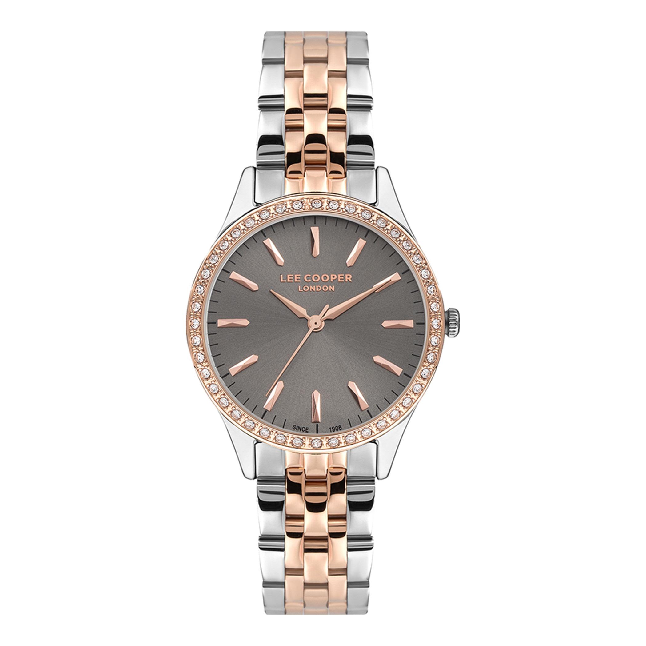  LC07391.550-ساعة أنالوج من لي كوبر بمينا رمادي للنساء -women-watchesandjewellery-watches-image-1