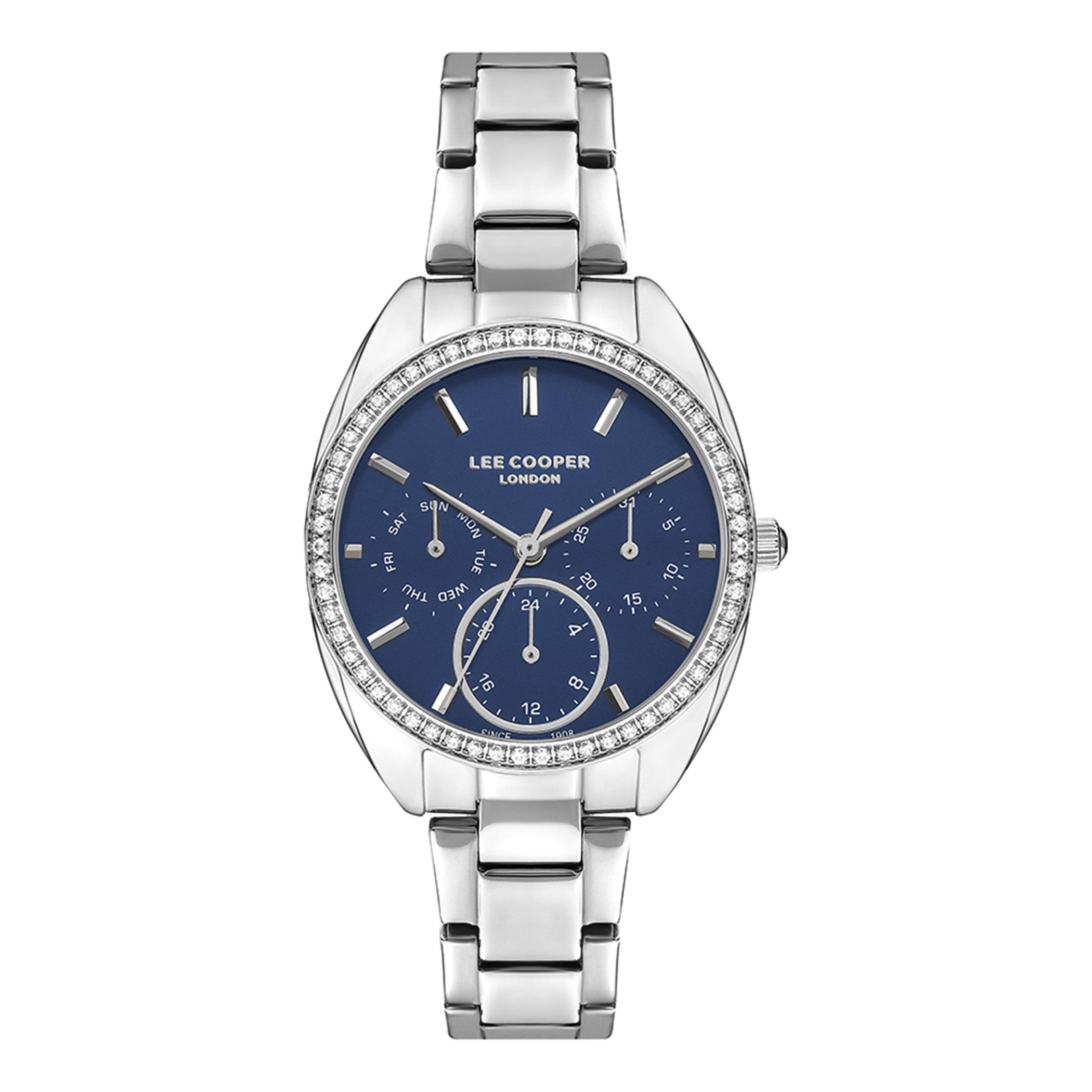  LC07408.390-ساعة أنالوج من لي كوبر بمينا أزرق غامق للنساء -women-watchesandjewellery-watches-image-1