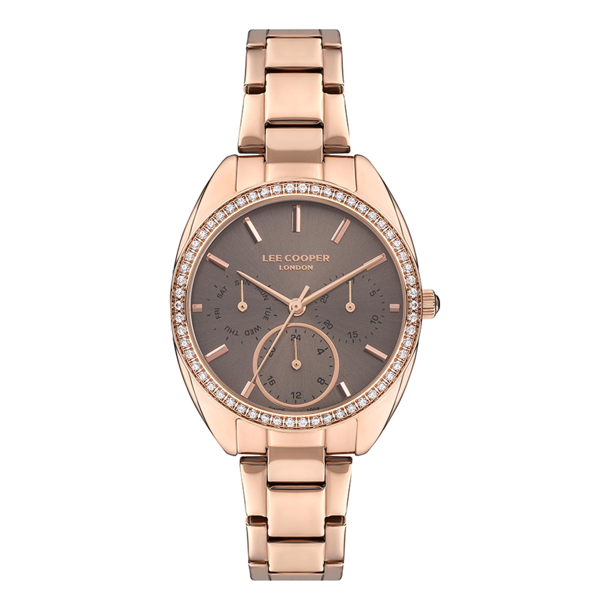  LC07408.460-ساعة أنالوج من لي كوبر بمينا رمادي للنساء -women-watchesandjewellery-watches-image-1