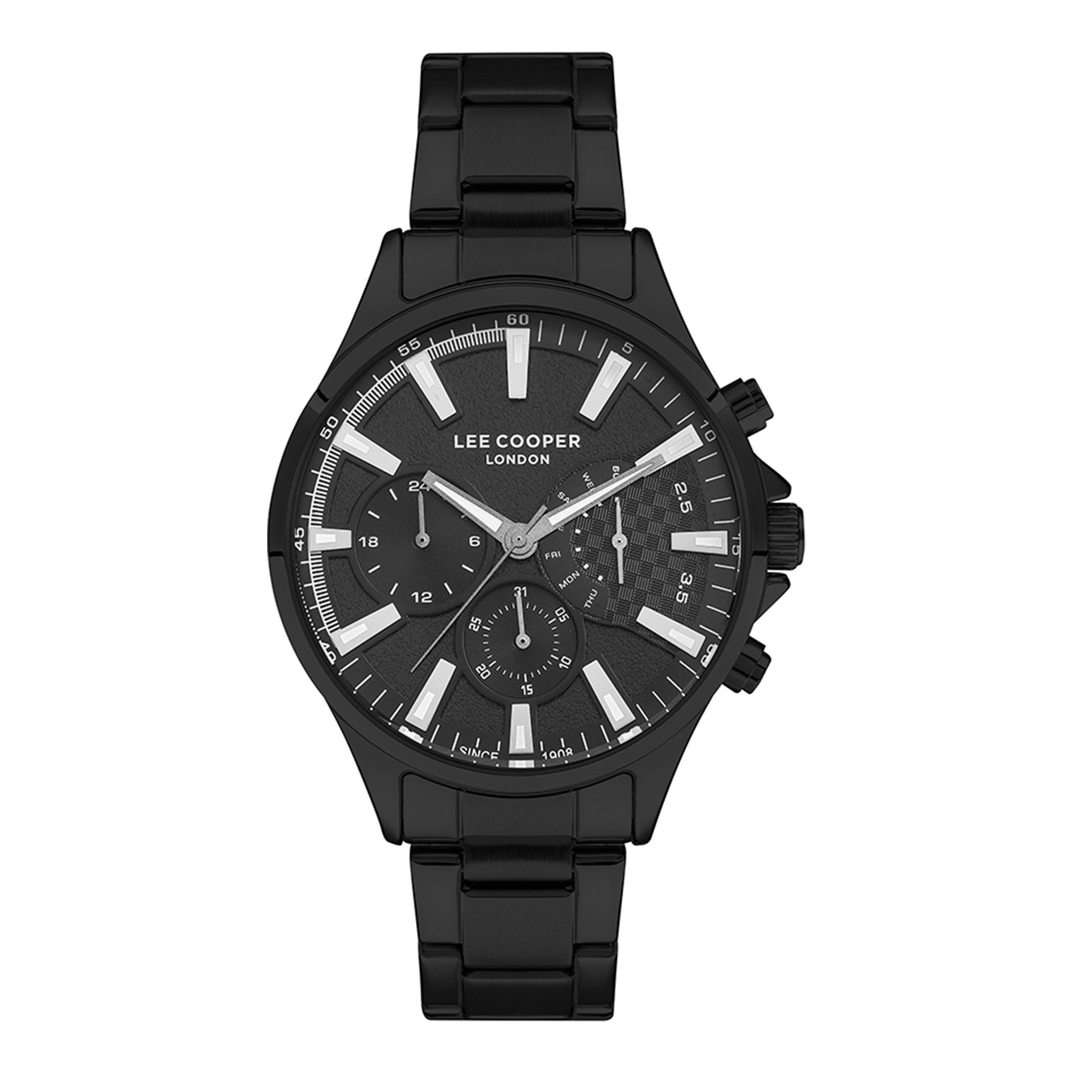  LC07394.650-ساعة كرونوغراف من لي كوبر بمينا أسود للرجال -men-watchesandjewellery-watches-image-1