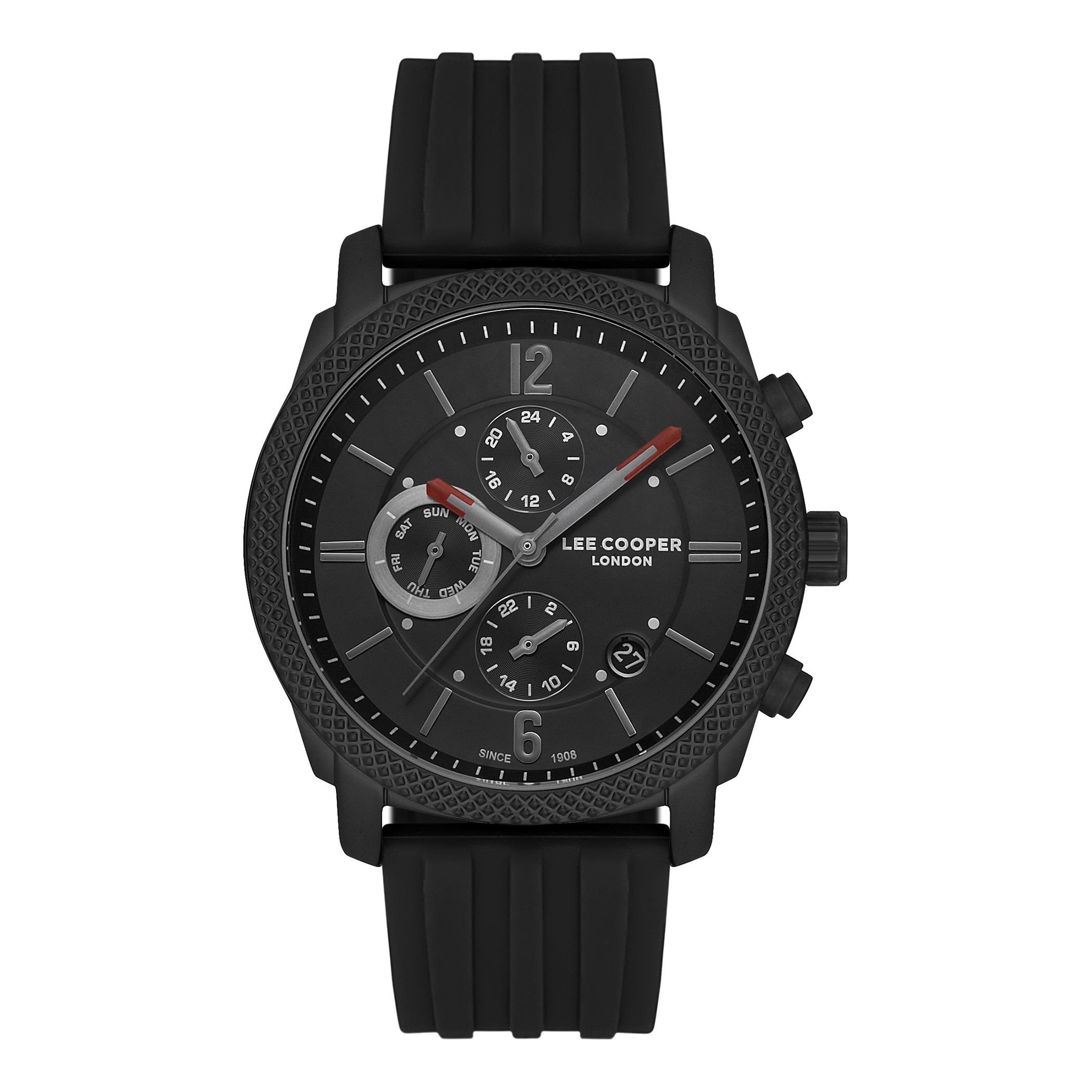  LC07428.651-ساعة كرونوغراف من لي كوبر بمينا أسود للرجال -men-watchesandjewellery-watches-image-1