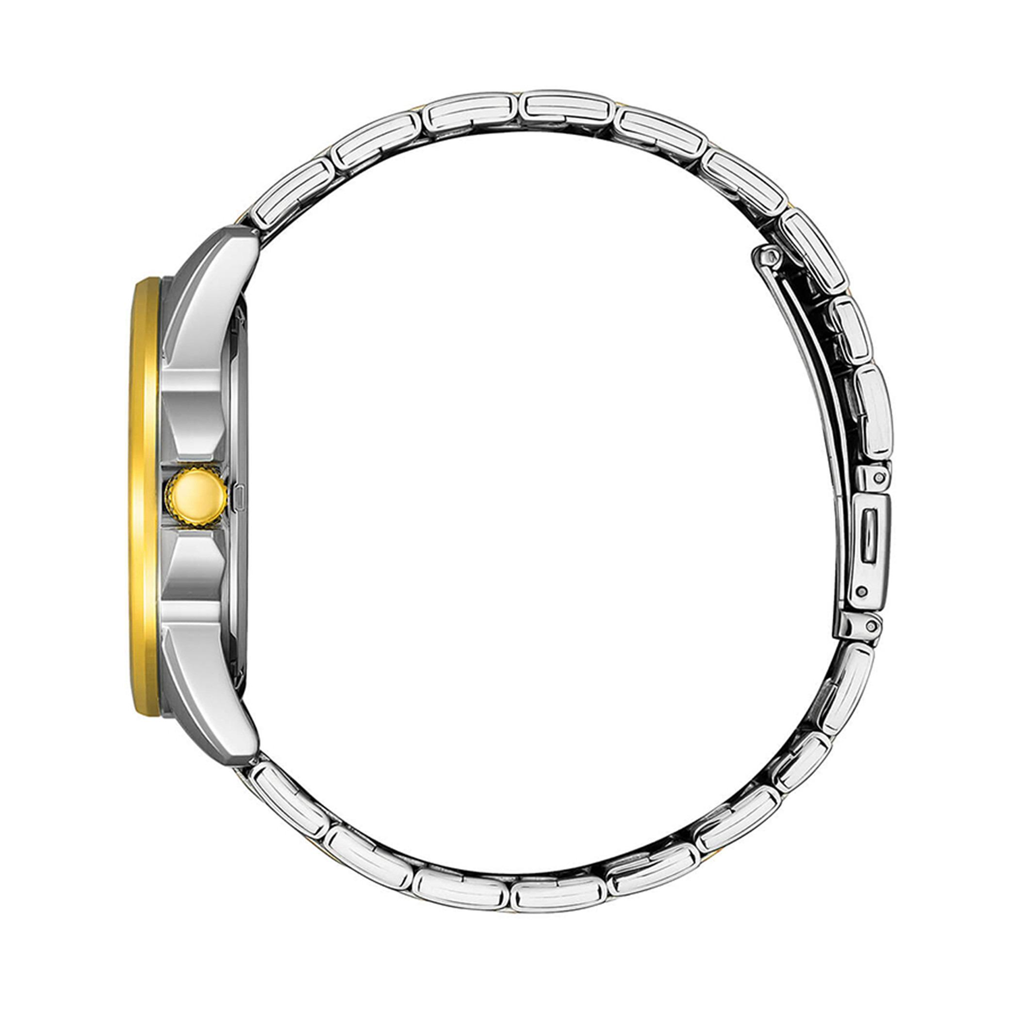  AG8348-56E-ساعة انالوج من سيتيزن كوارتز للرجال بمينا اسود مع سوار فضي وذهبي -men-watchesandjewellery-watches-image-2