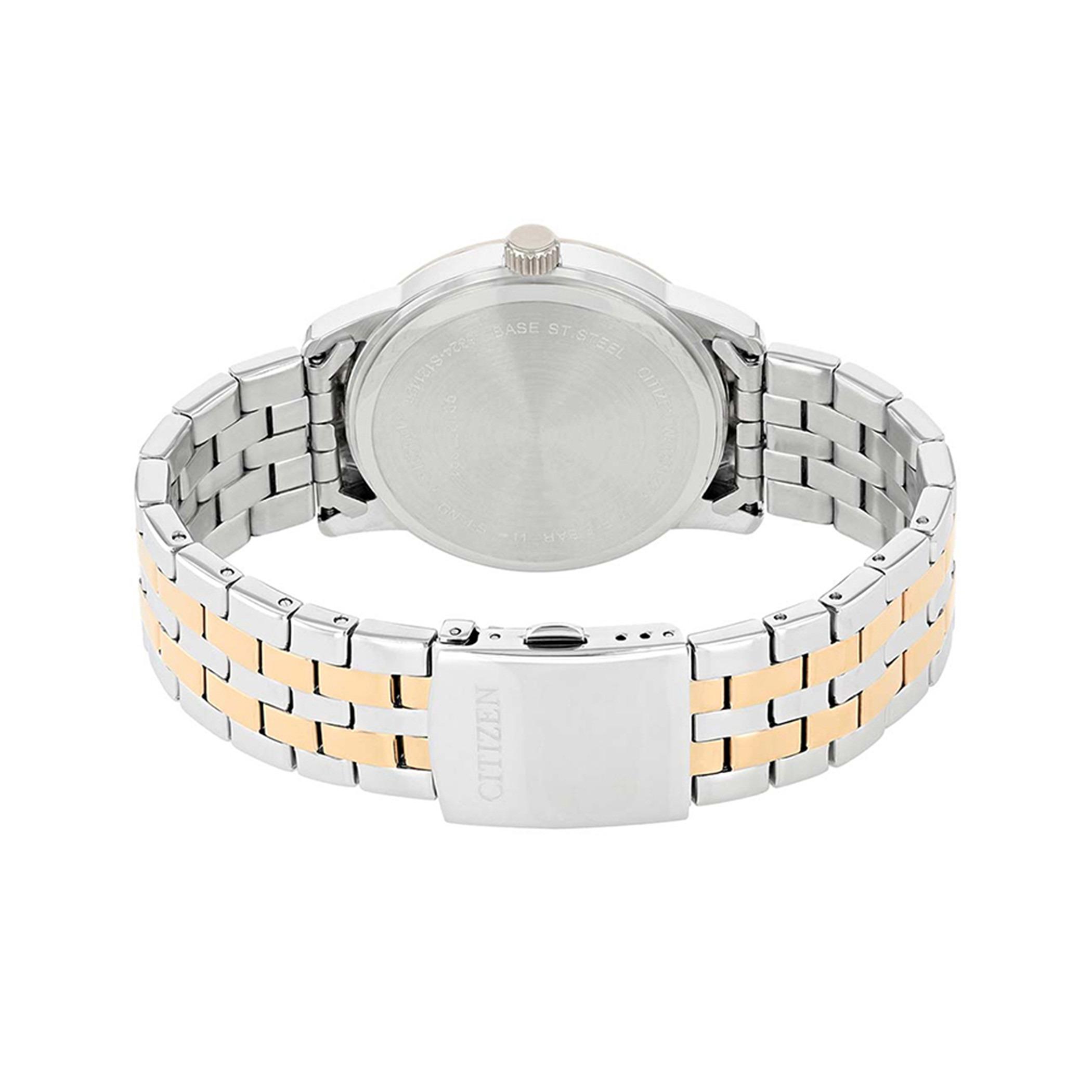  AK5006-58A-ساعة انالوج من سيتيزن كوارتز مونفاس للرجال بمينا فضي مع سوار فضي وذهبي وردي -men-watchesandjewellery-watches-image-3
