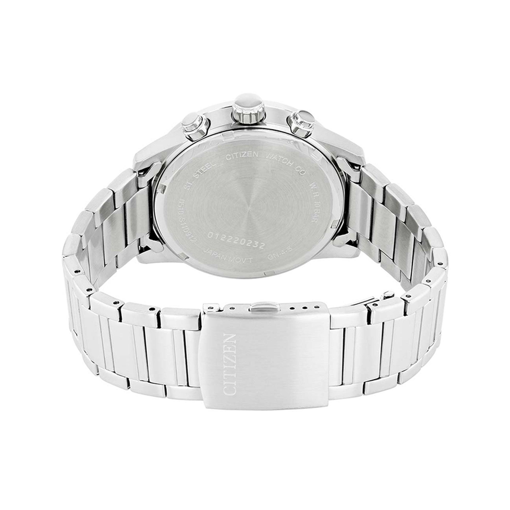 Citizen Quartz Men Black Dial Chronograph Watch with Silver Strap - AN3600-59E-men-watchesandjewellery-watches-image-3