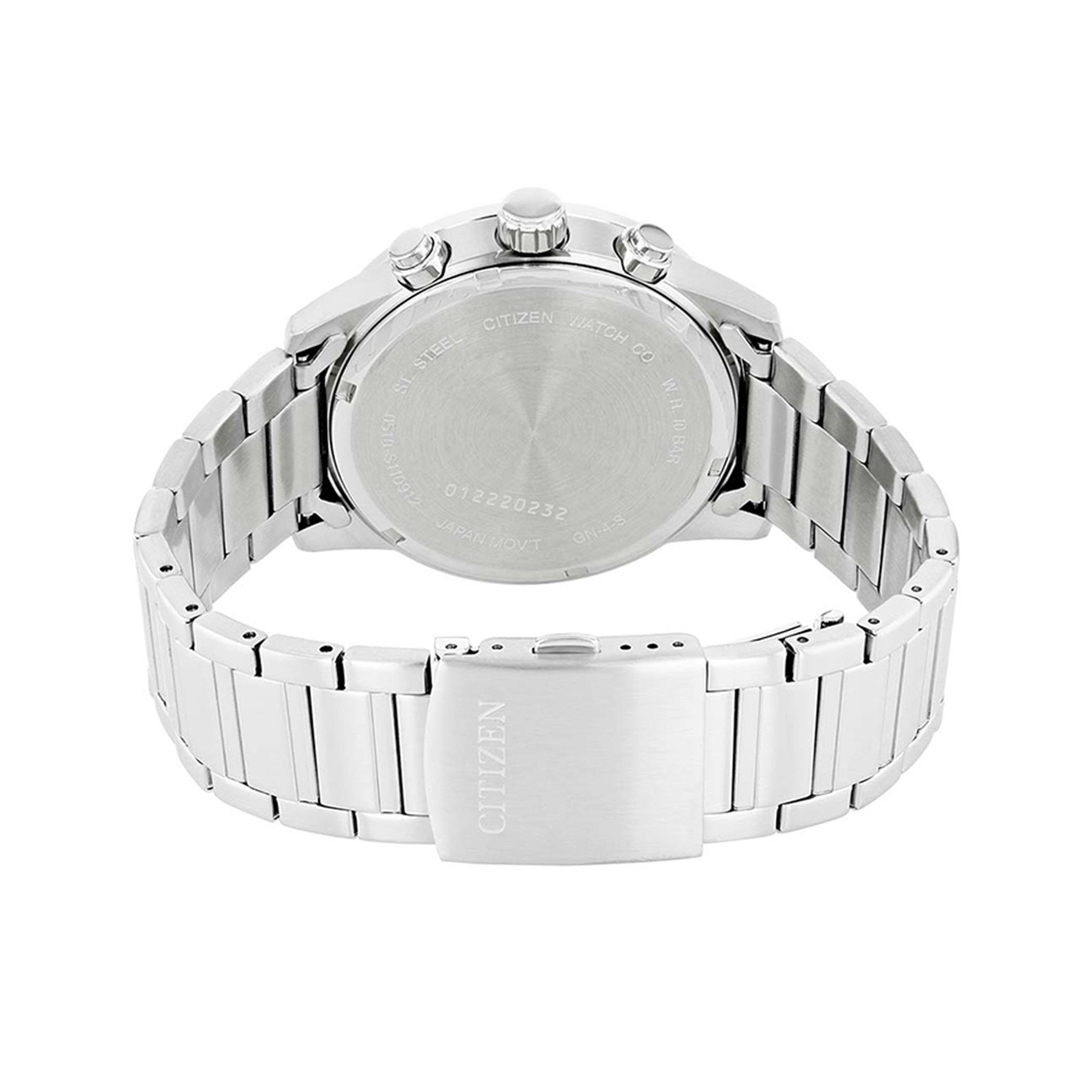  AN3600-59L-ساعة كرونوغراف من سيتيزن كوارتز للرجال بمينا ازرق مع سوار فضي -men-watchesandjewellery-watches-image-2