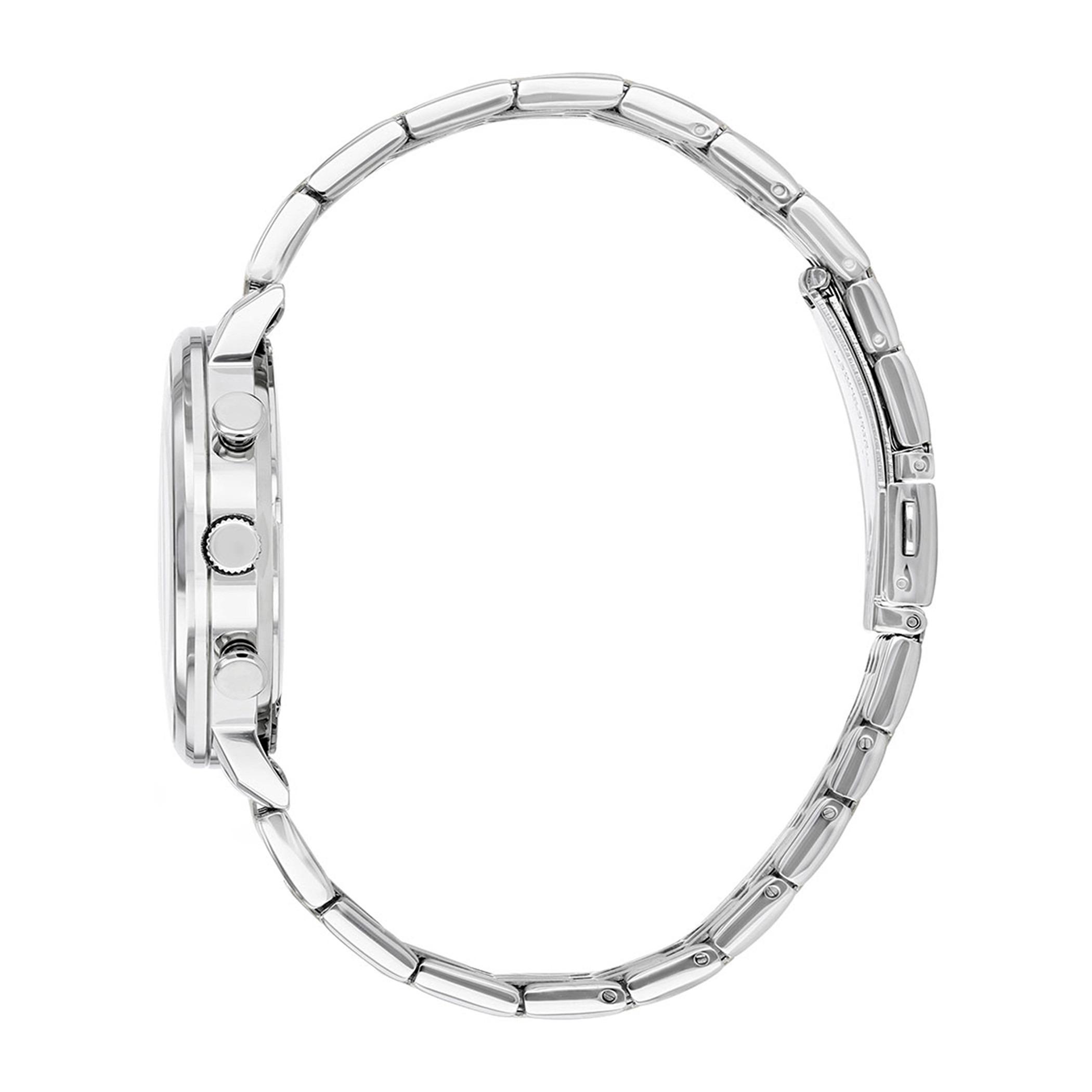 AN3614-54E-ساعة كرونوغراف من سيتيزن كوارتز للرجال بمينا اسود مع سوار فضي وذهبي -men-watchesandjewellery-watches-image-2