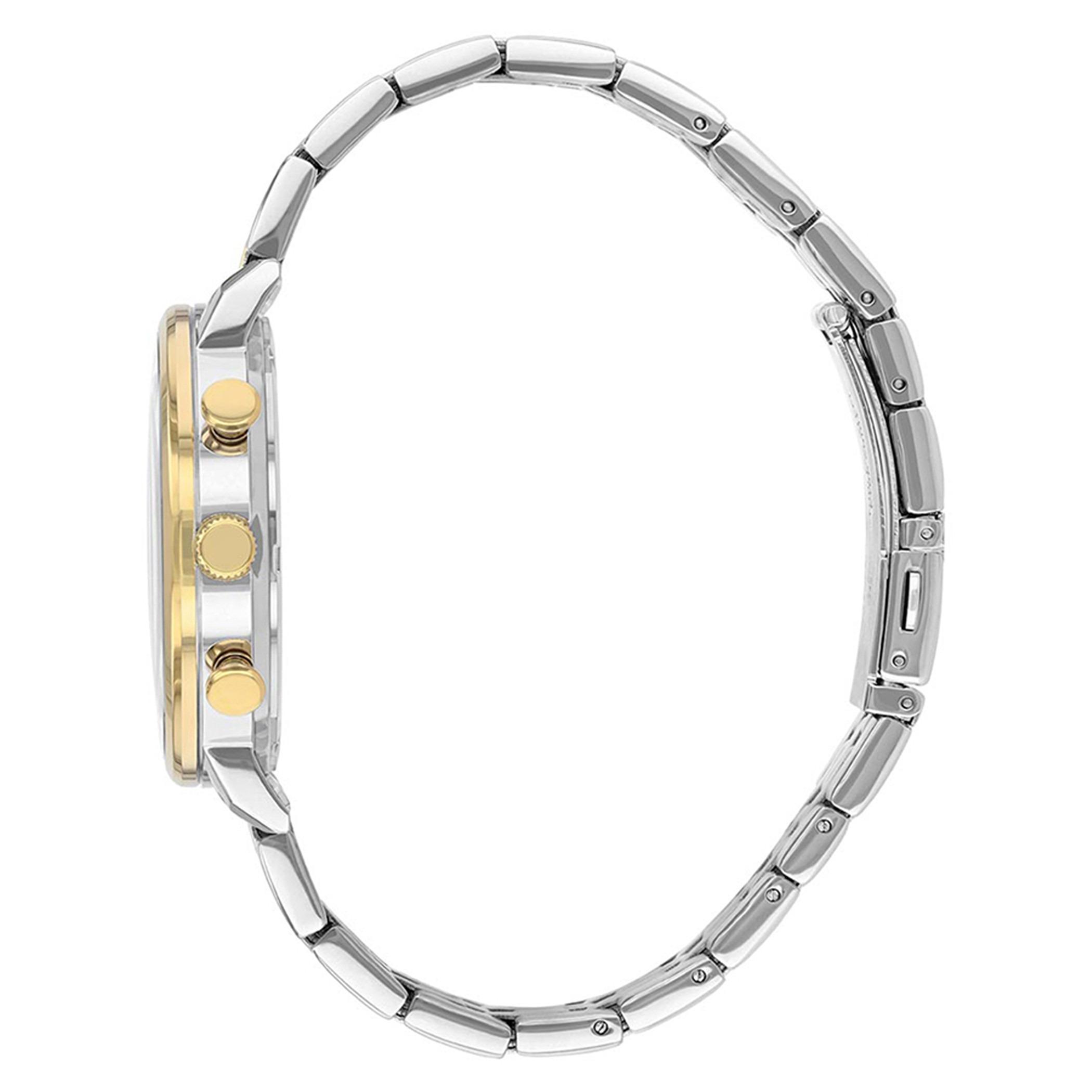  AN3616-75E-ساعة كرونوغراف من سيتيزن كوارتز للرجال بمينا اسود مع سوار فضي وذهبي -men-watchesandjewellery-watches-image-2