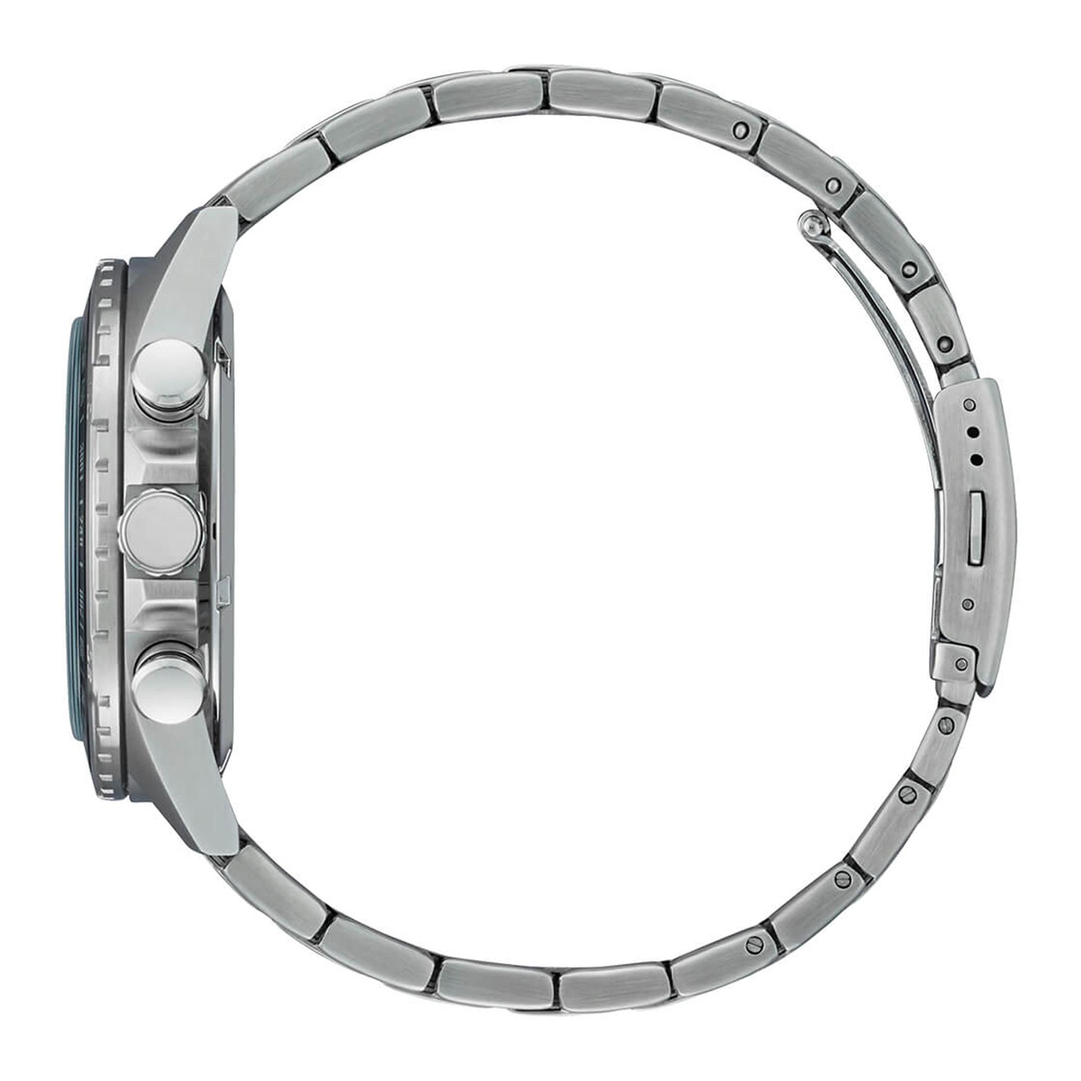  AN3650-51E-ساعة كرونوغراف من سيتيزن كوارتز للرجال بمينا اسود مع سوار فضي -men-watchesandjewellery-watches-image-2