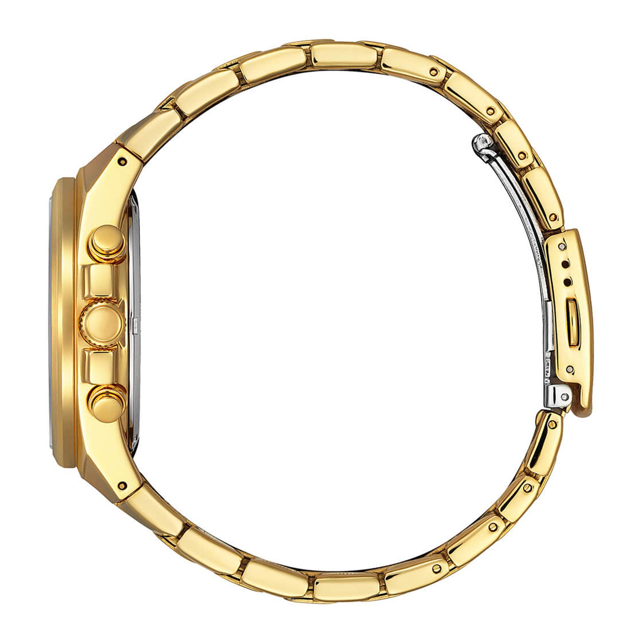  AN8173-51E-ساعة كرونوغراف من سيتيزن كوارتز للرجال بمينا اسود مع سوار ذهبي -men-watchesandjewellery-watches-image-2