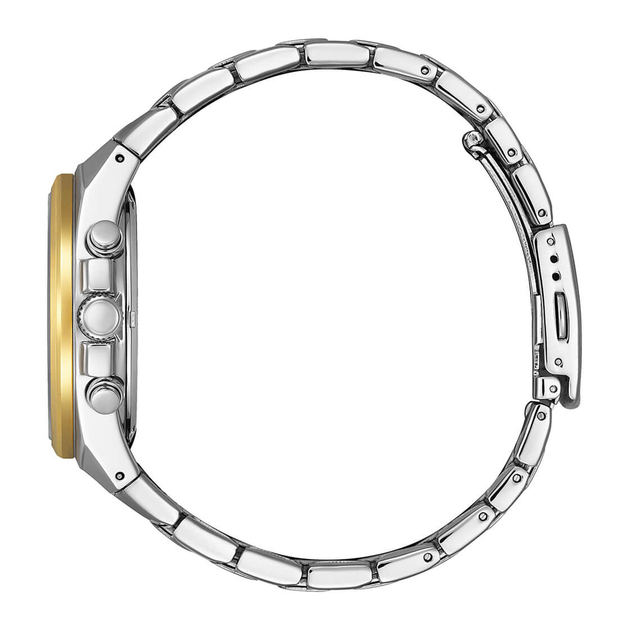  AN8176-52L-ساعة كرونوغراف من سيتيزن كوارتز للرجال بمينا ازرق مع سوار فضي -men-watchesandjewellery-watches-image-2