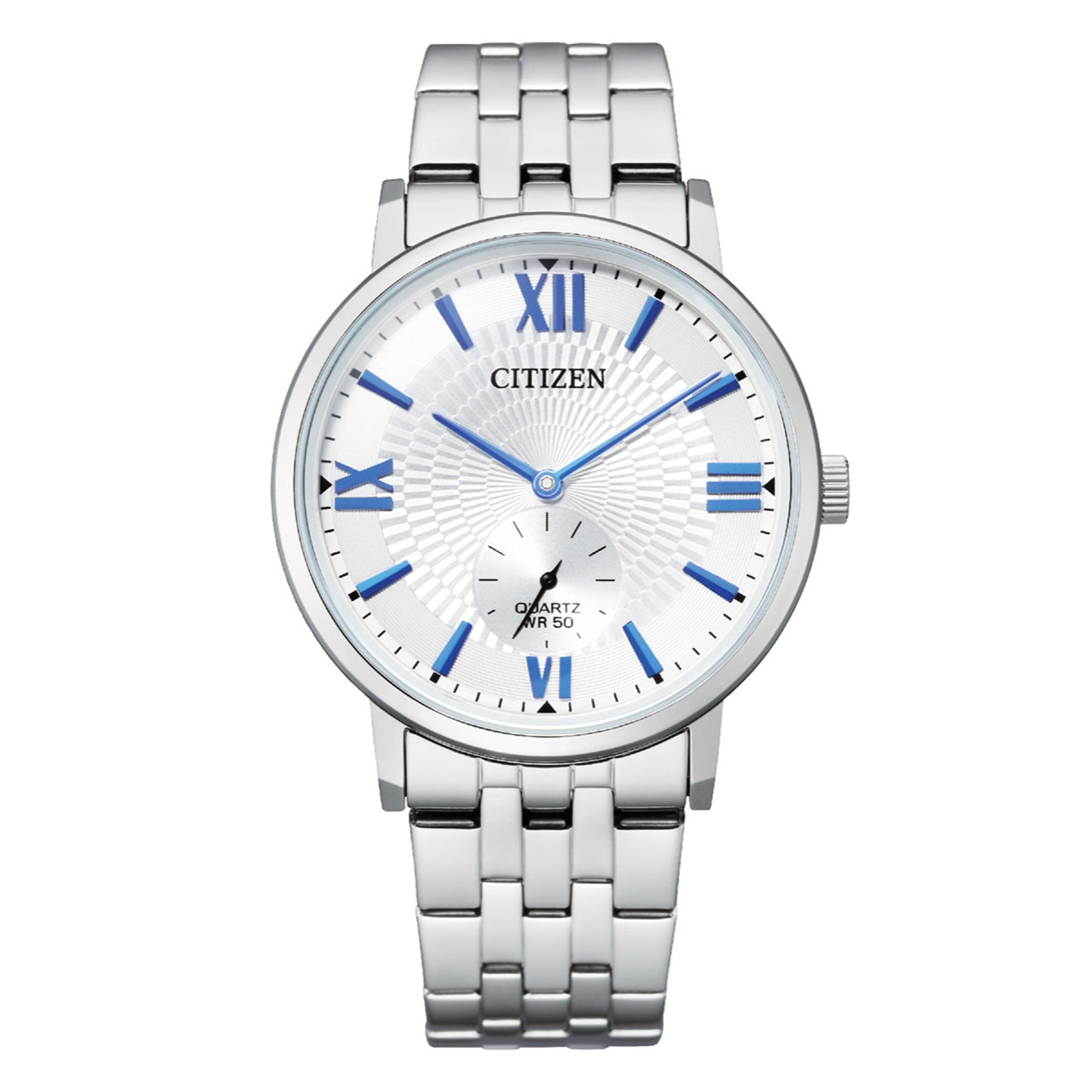  BE9170-72A-ساعة انالوج من سيتيزن كوارتز للرجال بمينا فضي مع سوار فضي -men-watchesandjewellery-watches-image-1