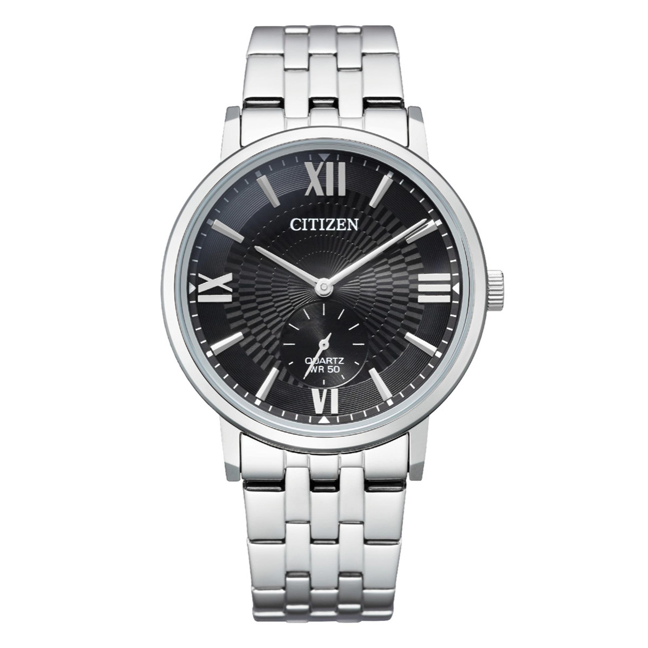 Citizen Quartz Men Black Dial Analog Watch with Silver Strap - BE9170-72E-men-watchesandjewellery-watches-image-1