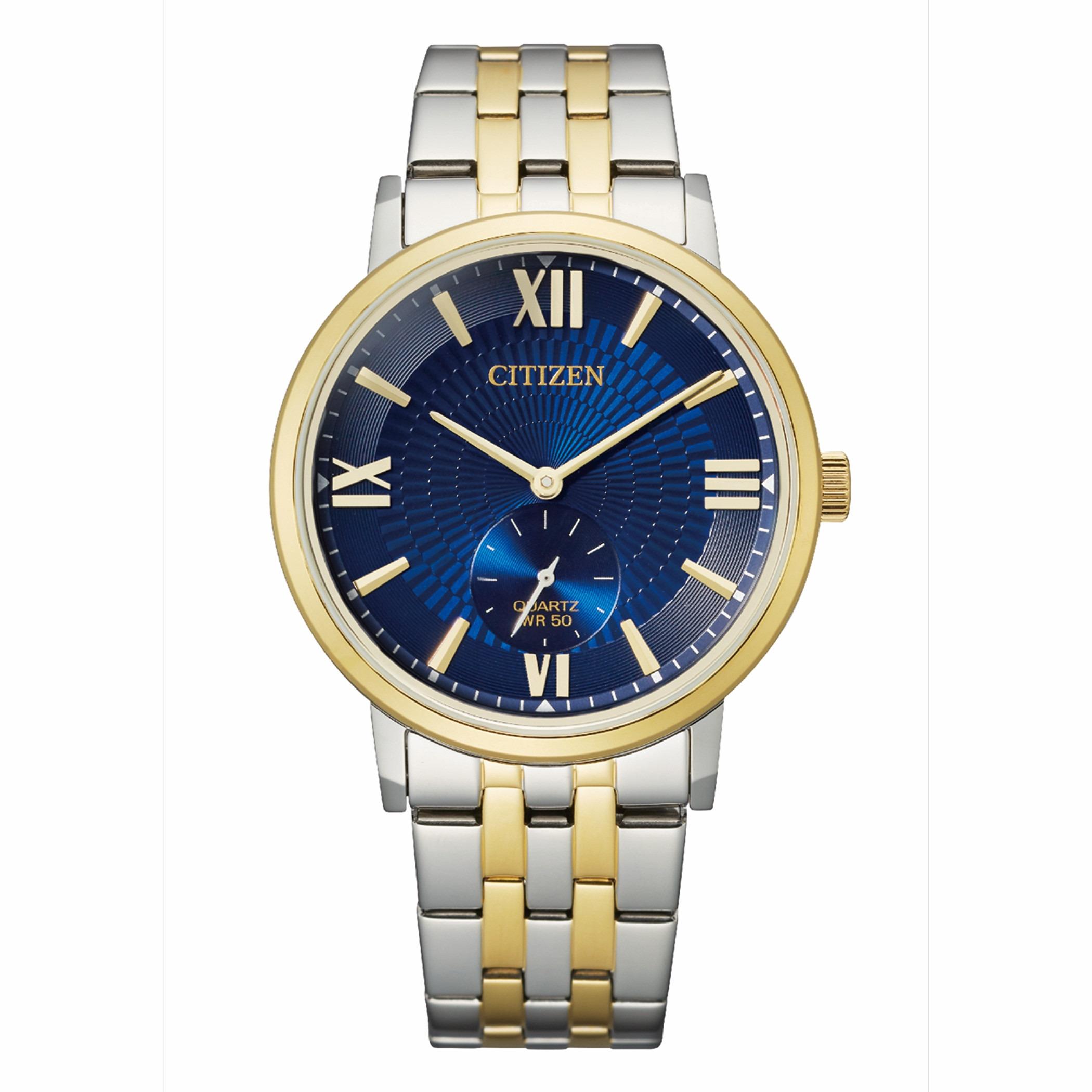  BE9176-76L-ساعة انالوج من سيتيزن كوارتز للرجال بمينا ابیض مع سوار فضي وذهبي -men-watchesandjewellery-watches-image-1