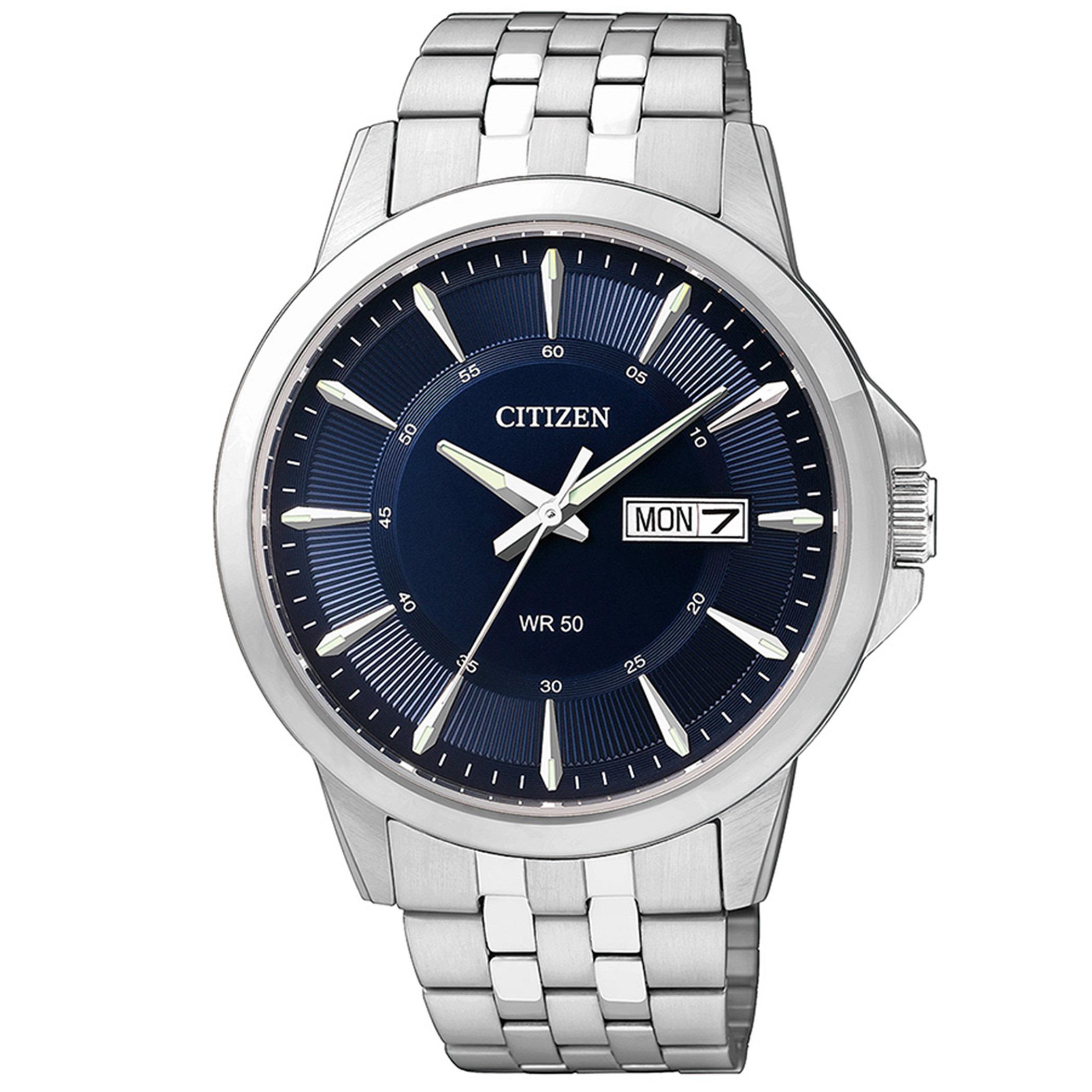 Citizen Quartz Men Blue Dial Analog Watch with Silver Strap - BF2011-51L-men-watchesandjewellery-watches-image-1
