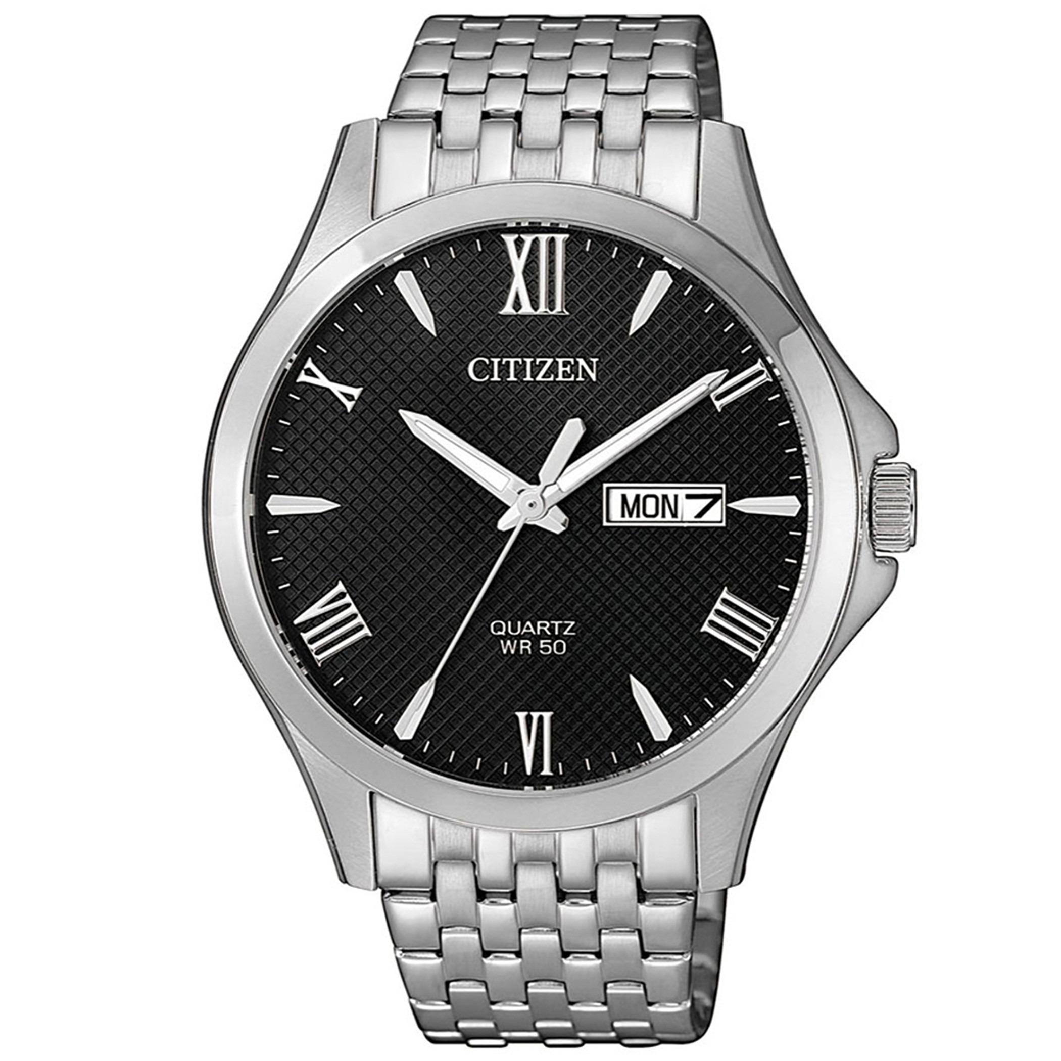  BF2020-51E-ساعة انالوج من سيتيزن كوارتز للرجال بمينا اسود مع سوار فضي -men-watchesandjewellery-watches-image-1