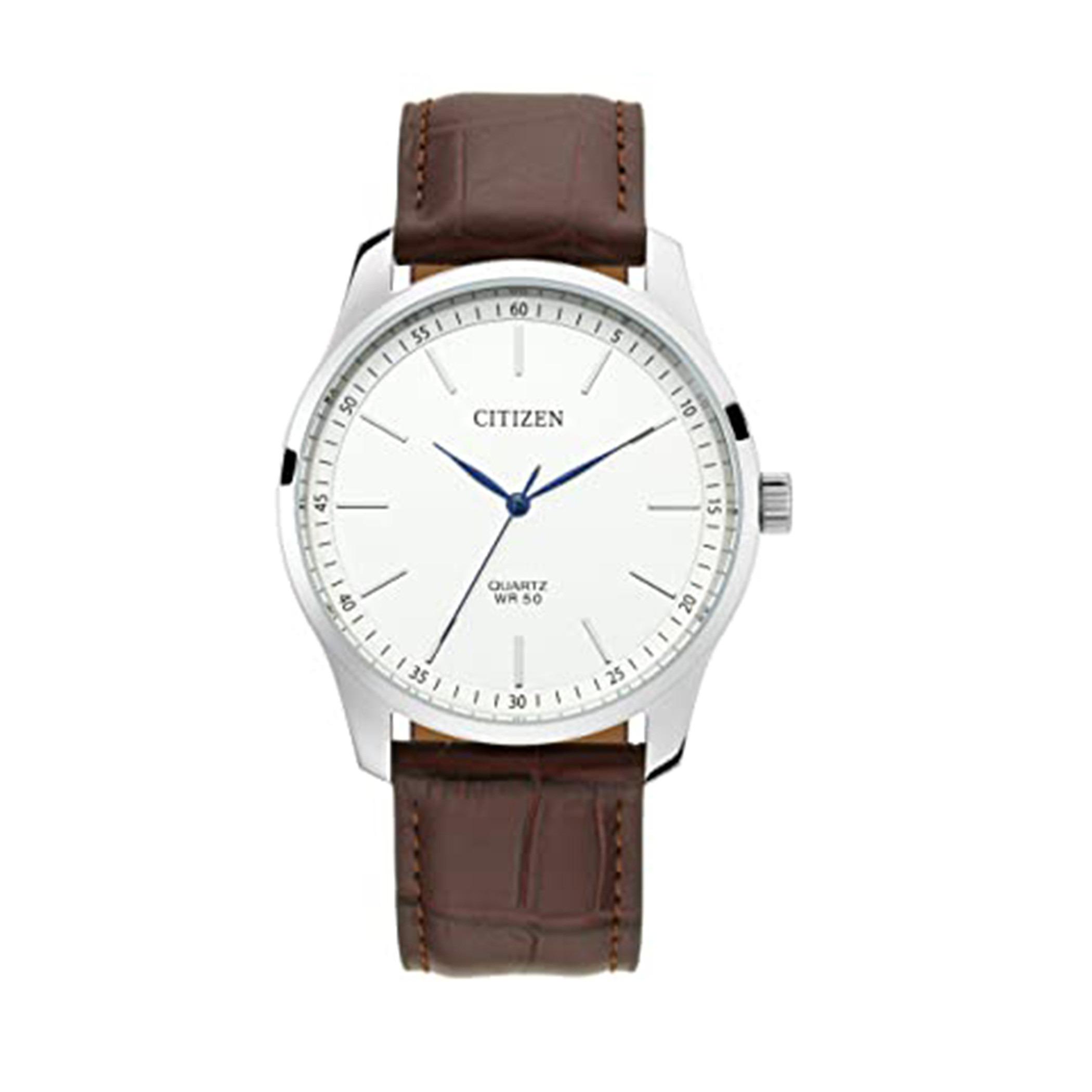 Citizen Quartz Men White Dial Analog Watch with Brown Strap - BH5000-08A-men-watchesandjewellery-watches-image-1