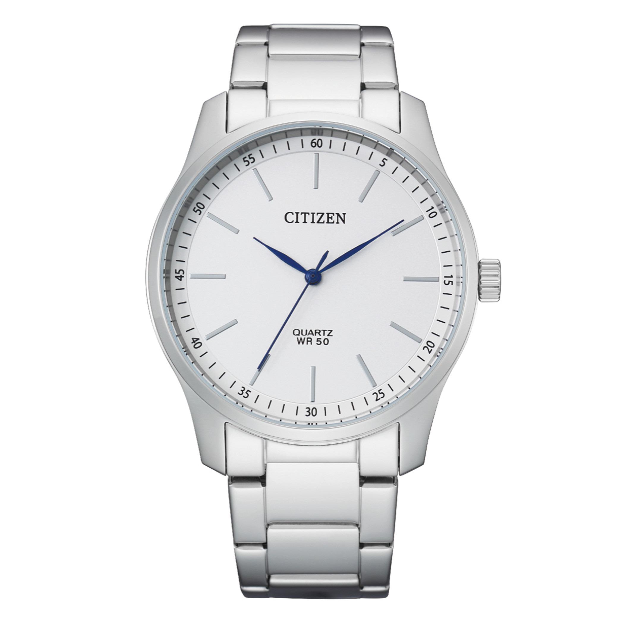  BH5000-59A-ساعة انالوج من سيتيزن كوارتز للرجال بمينا ابیض مع سوار فضي -men-watchesandjewellery-watches-image-1