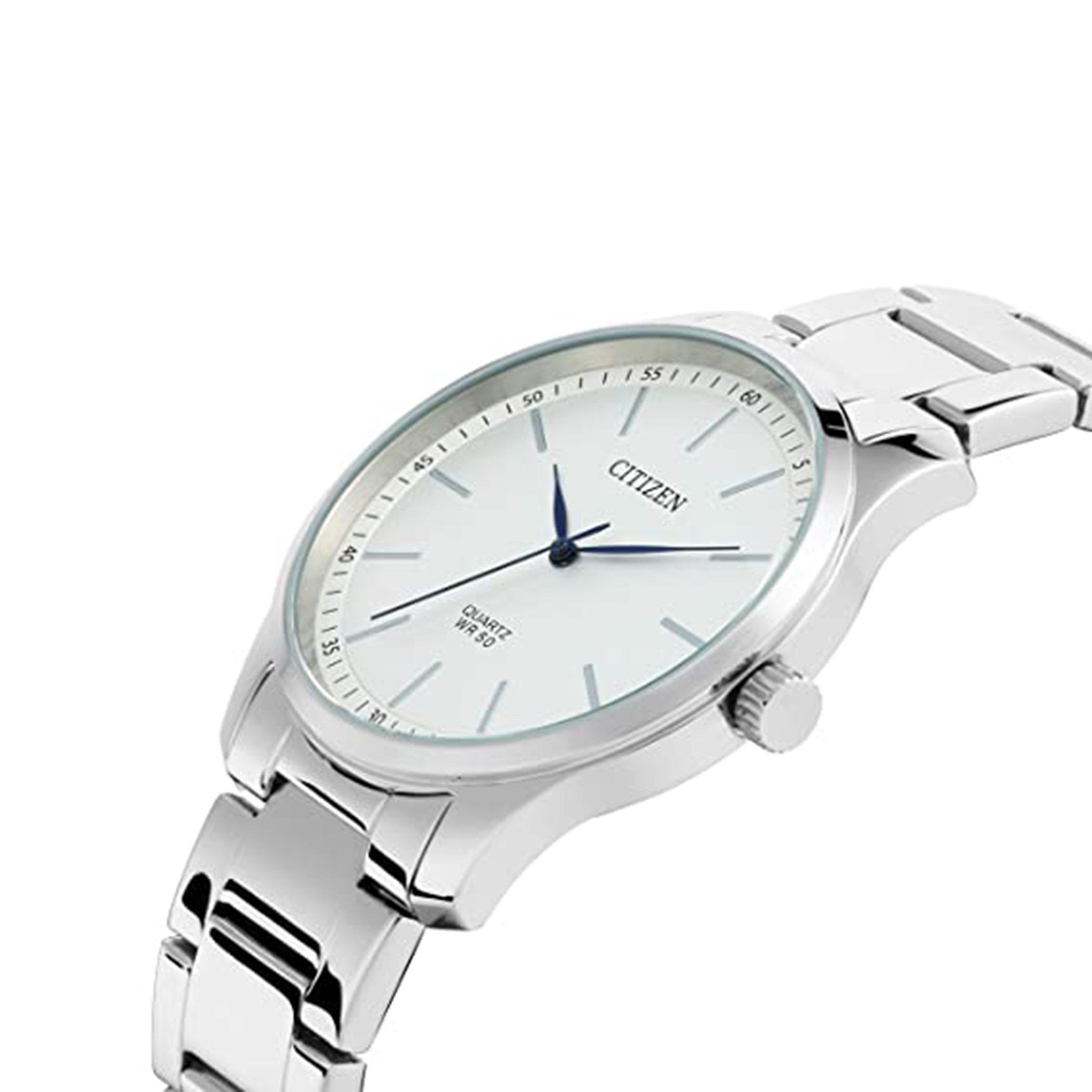  BH5000-59A-ساعة انالوج من سيتيزن كوارتز للرجال بمينا ابیض مع سوار فضي -men-watchesandjewellery-watches-image-2