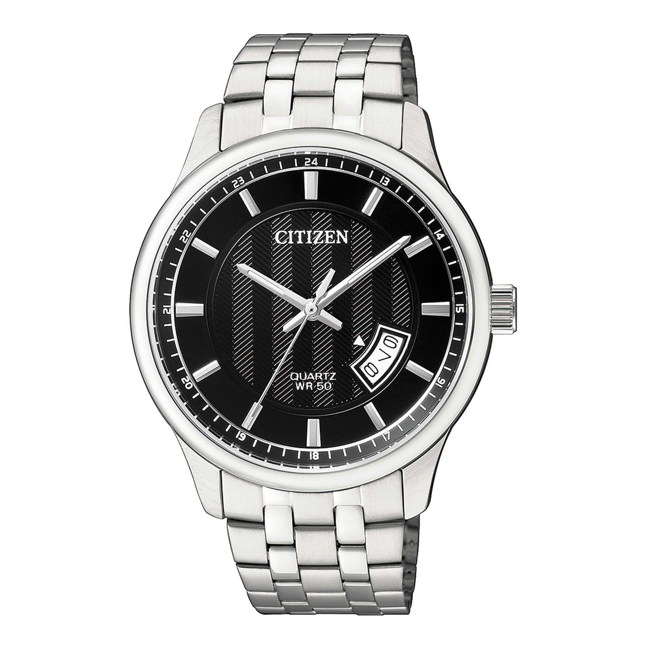  BI1050-81E-ساعة انالوج من سيتيزن كوارتز للرجال بمينا اسود مع سوار فضي -men-watchesandjewellery-watches-image-1