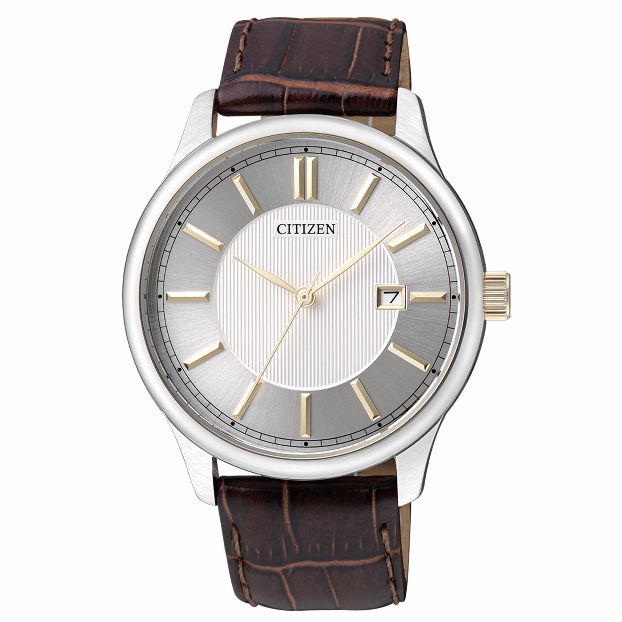  BI1054-04A-ساعة انالوج من سيتيزن كوارتز للرجال بمينا ابیض مع سوار بني -men-watchesandjewellery-watches-image-1