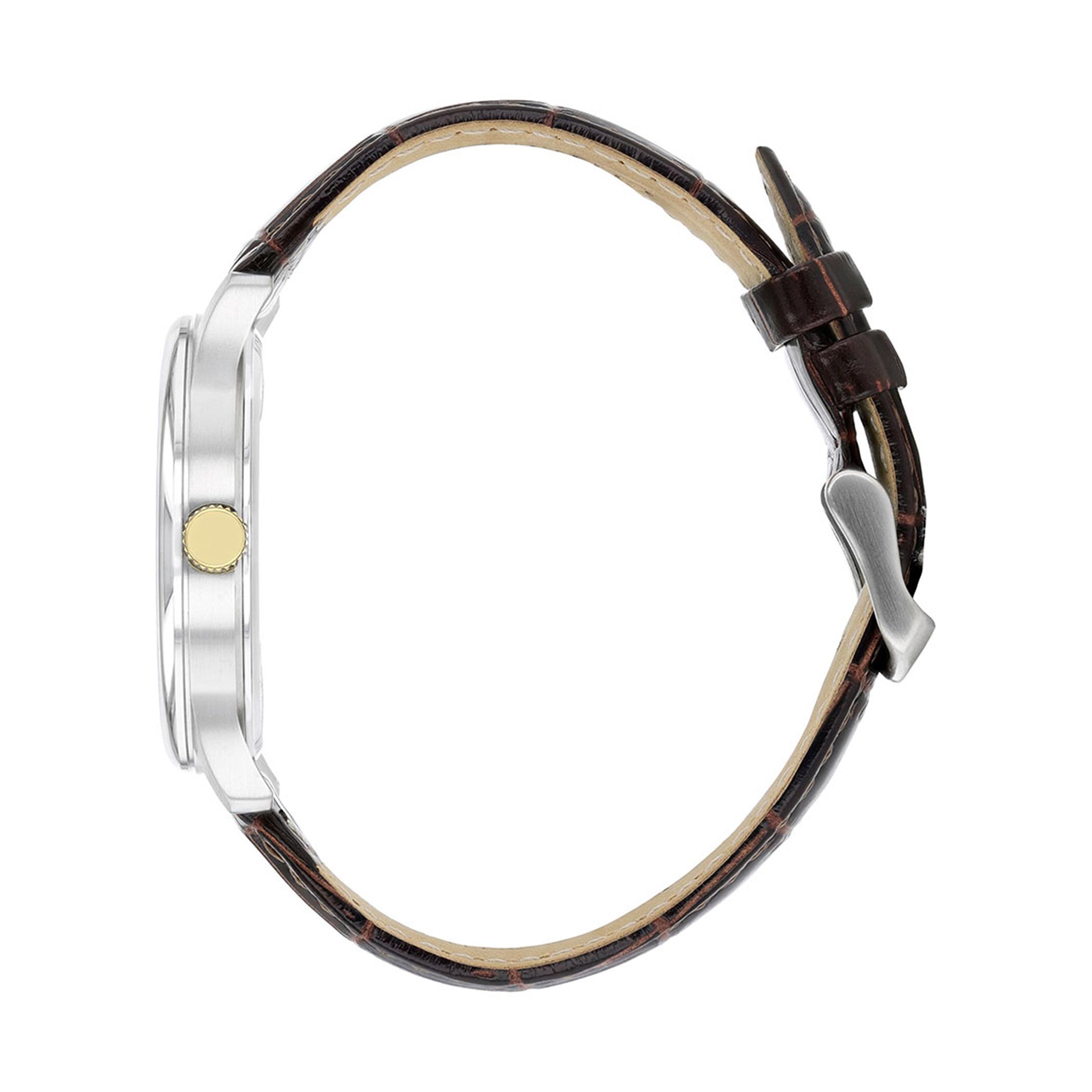  BI1054-04A-ساعة انالوج من سيتيزن كوارتز للرجال بمينا ابیض مع سوار بني -men-watchesandjewellery-watches-image-2