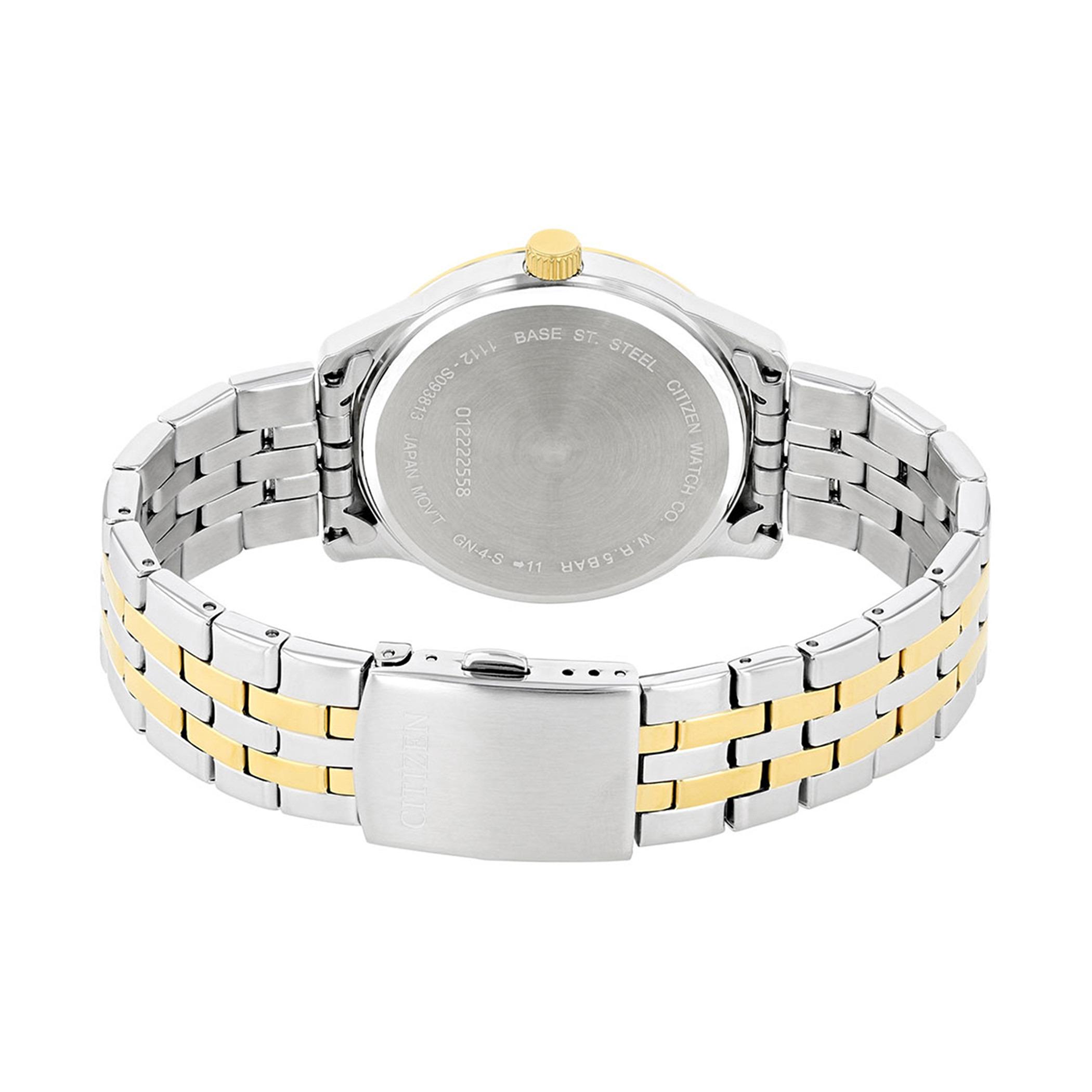  BI1054-80E-ساعة انالوج من سيتيزن كوارتز للرجال بمينا اسود مع سوار فضي وذهبي -men-watchesandjewellery-watches-image-3