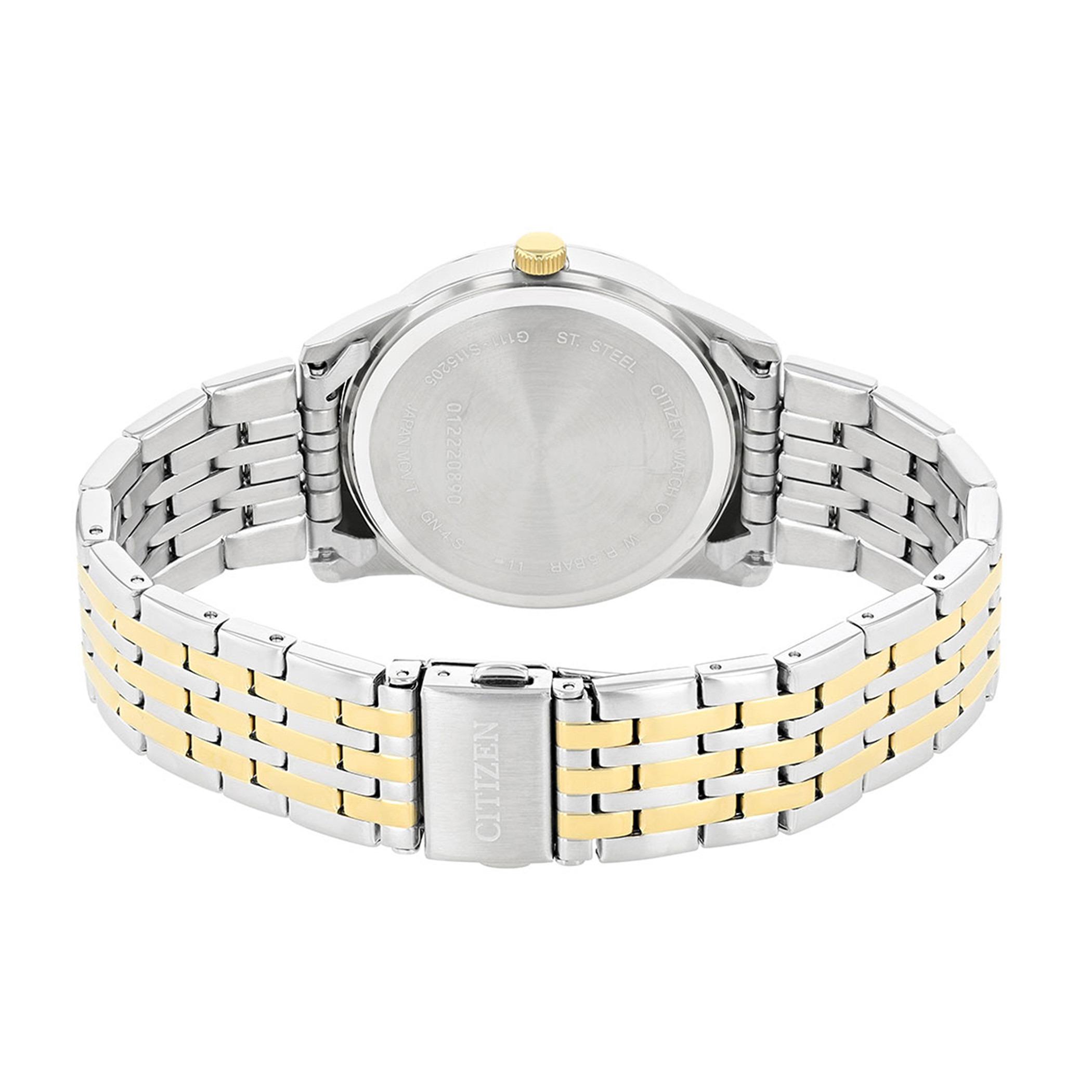  BI5006-81L-ساعة انالوج من سيتيزن كوارتز للرجال بمينا ابیض مع سوار فضي وذهبي -men-watchesandjewellery-watches-image-3